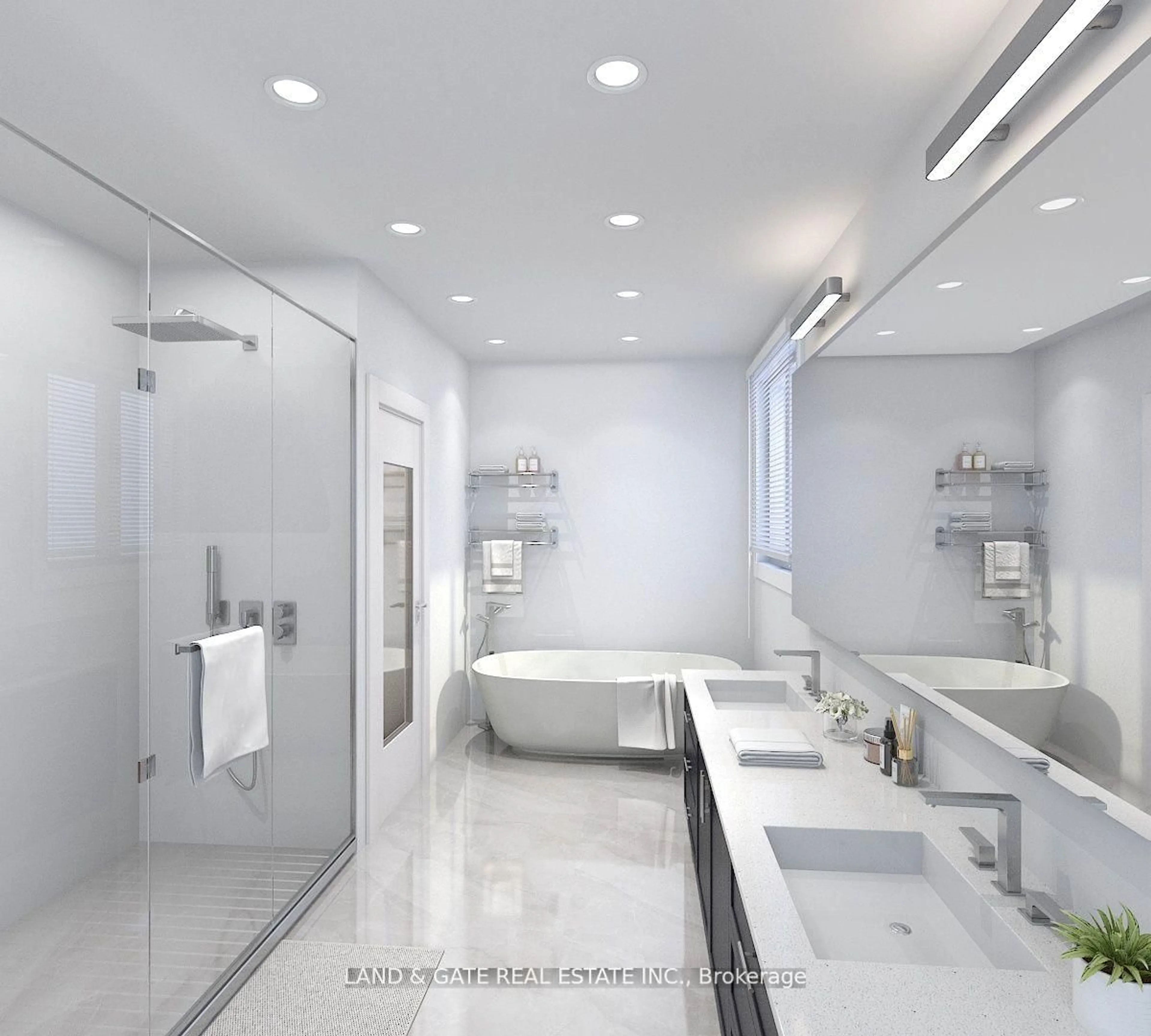 Contemporary bathroom, ceramic/tile floor for 989 Queensdale Ave, Oshawa Ontario L1H 1H4