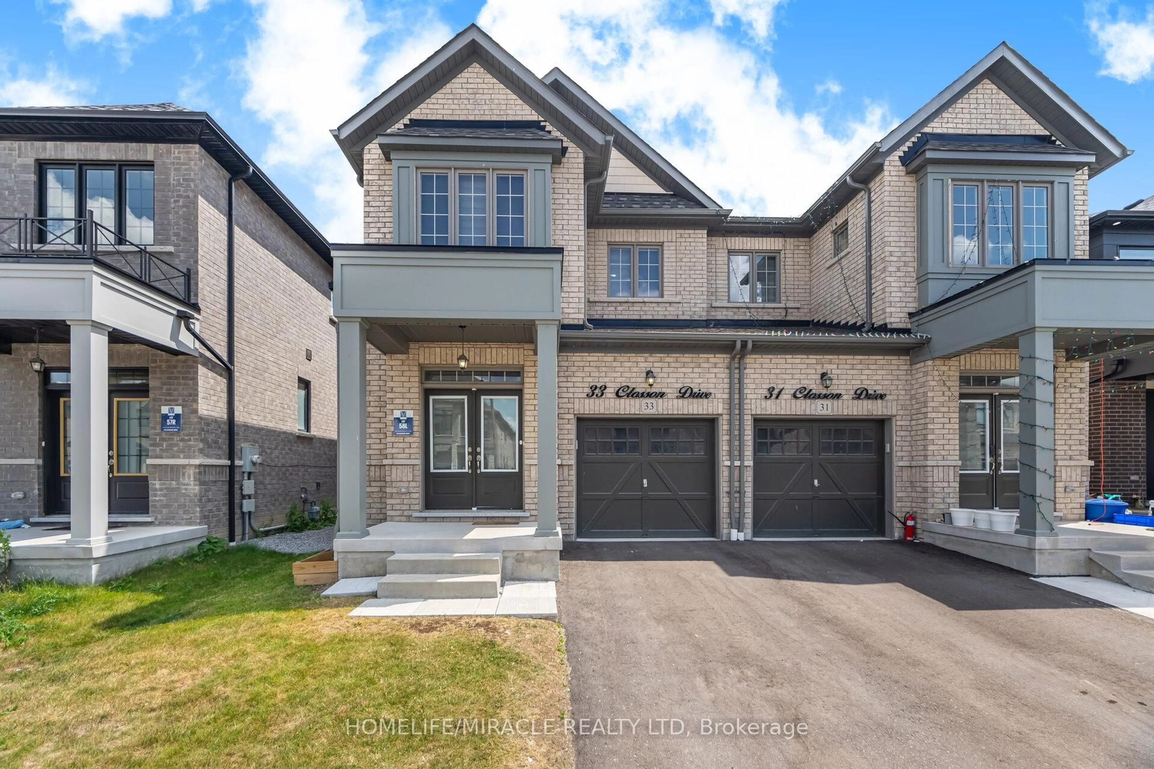 Home with brick exterior material, street for 33 Closson Dr, Whitby Ontario L1P 0M9