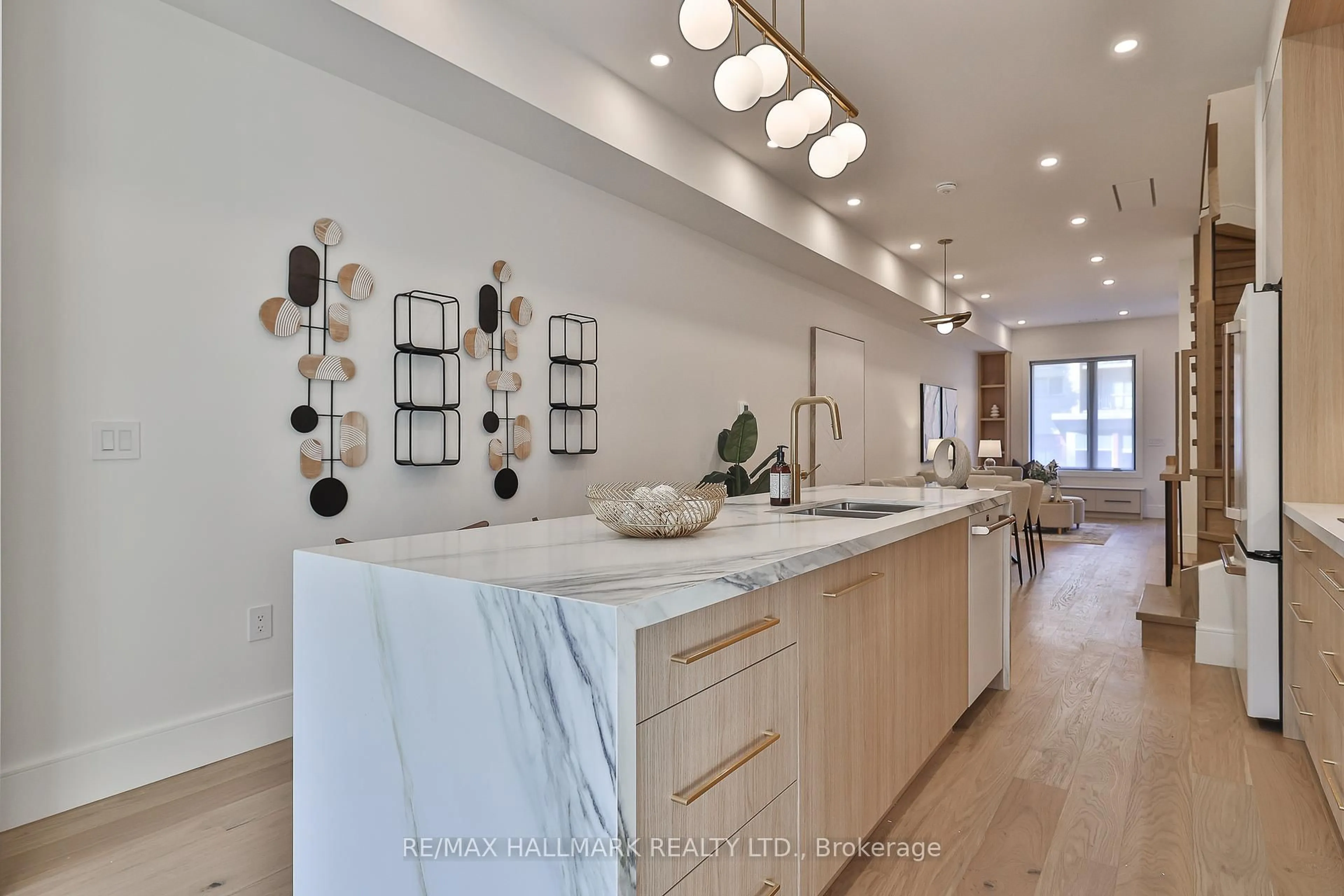 Contemporary kitchen, ceramic/tile floor for 46A Pape Ave, Toronto Ontario M4M 2V6