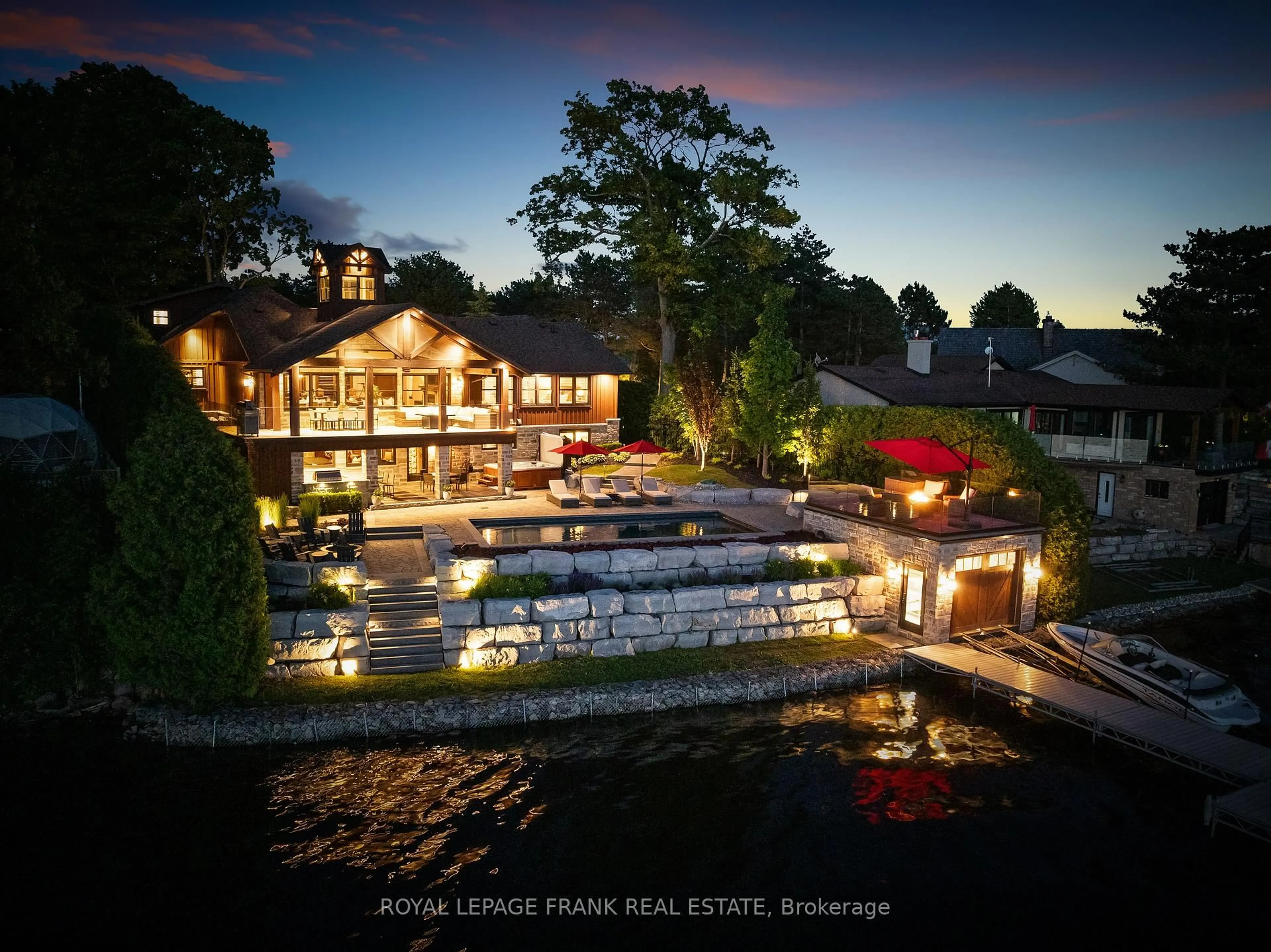 A pic from outside/outdoor area/front of a property/back of a property/a pic from drone, water/lake/river/ocean view for 257 Stephenson Point Rd, Scugog Ontario L9L 1B4