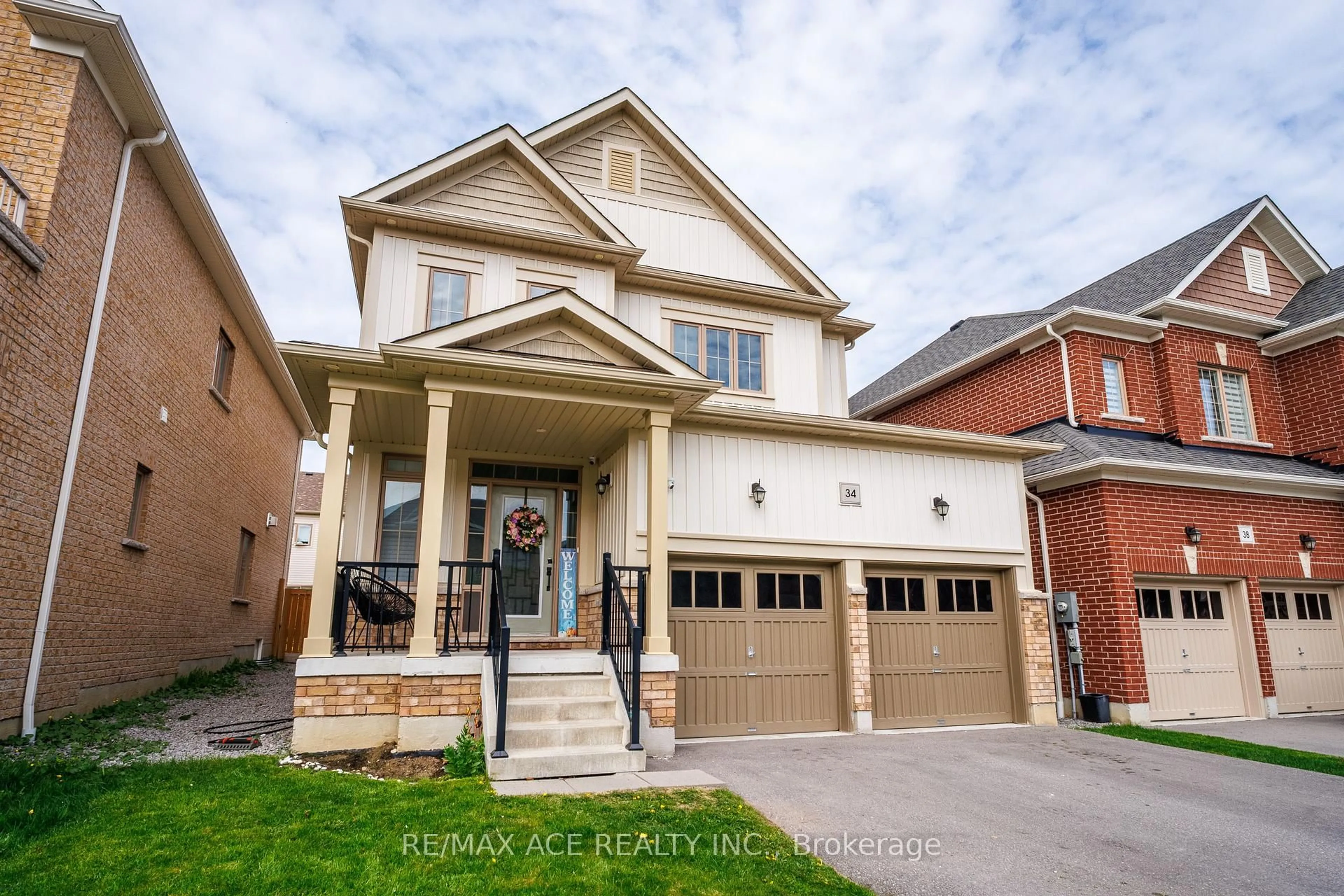 Home with brick exterior material, street for 34 Albert Christie St, Clarington Ontario L1C 0T5