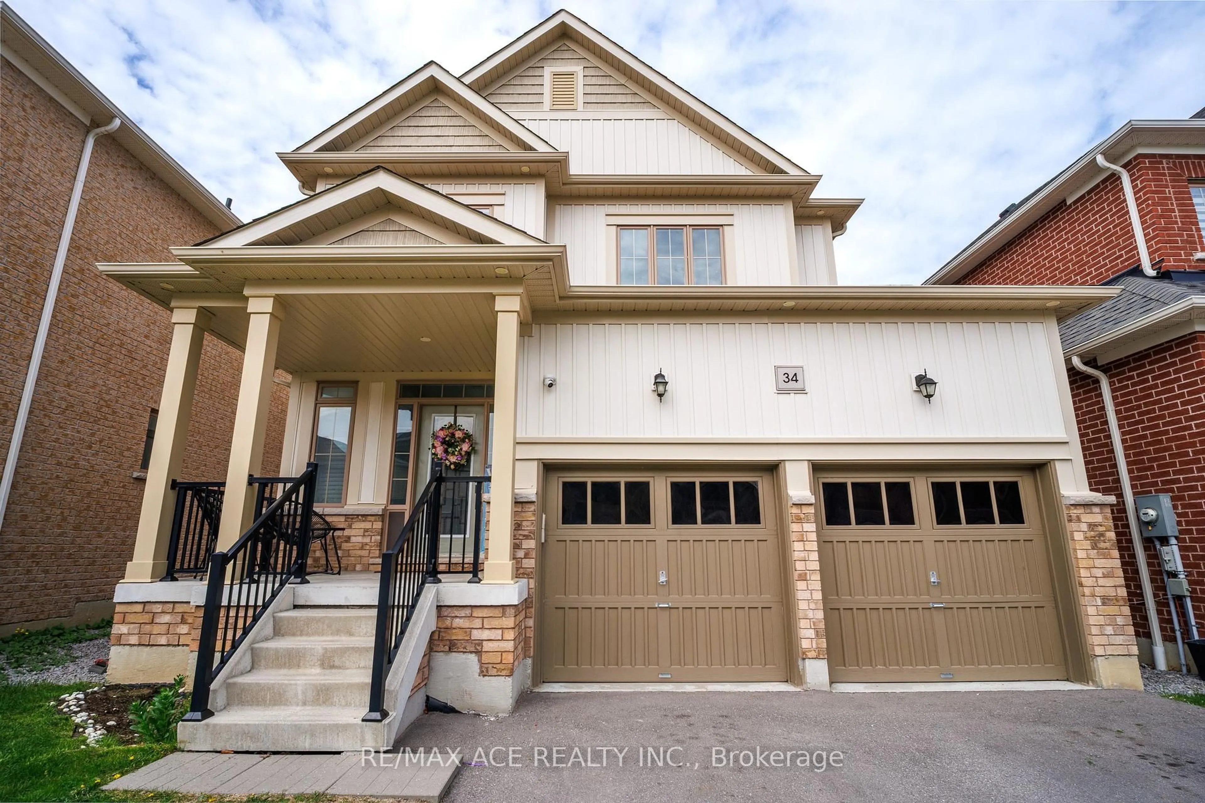 Home with brick exterior material, street for 34 Albert Christie St, Clarington Ontario L1C 0T5