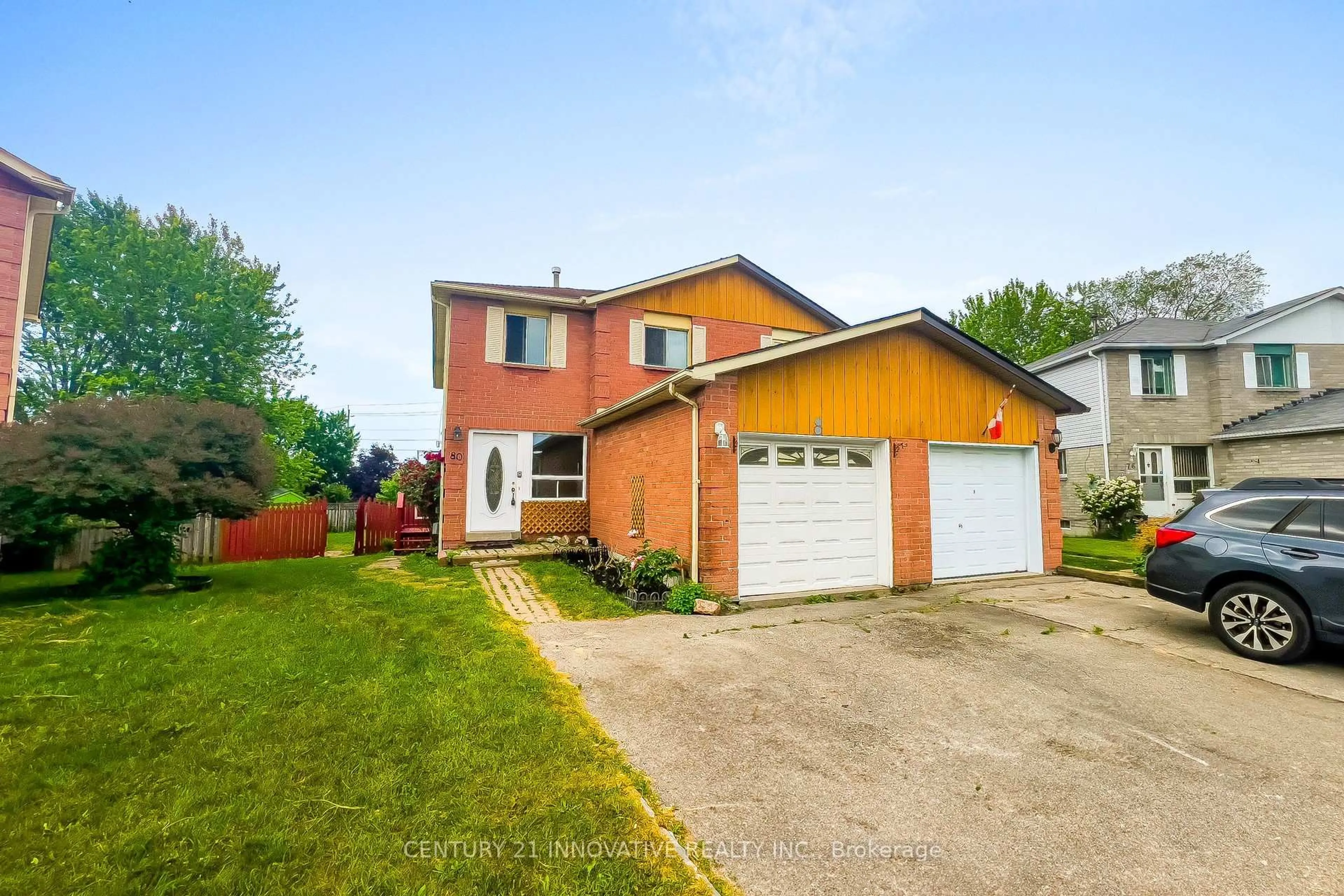 Home with brick exterior material, street for 80 Tams Dr, Ajax Ontario L1Z 1A5