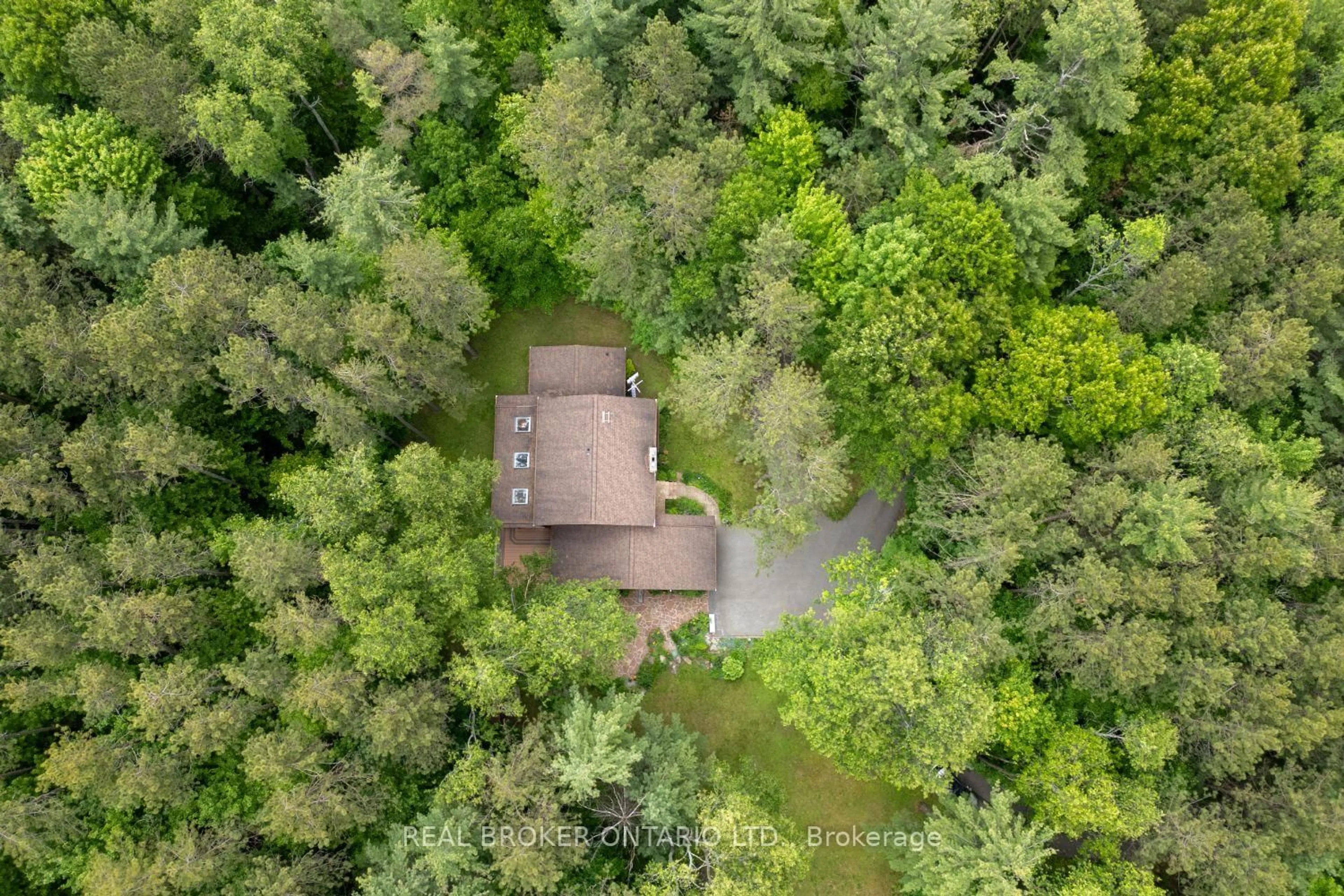A pic from outside/outdoor area/front of a property/back of a property/a pic from drone, forest/trees view for 2154 Concession Rd 10, Clarington Ontario L0B 1B0