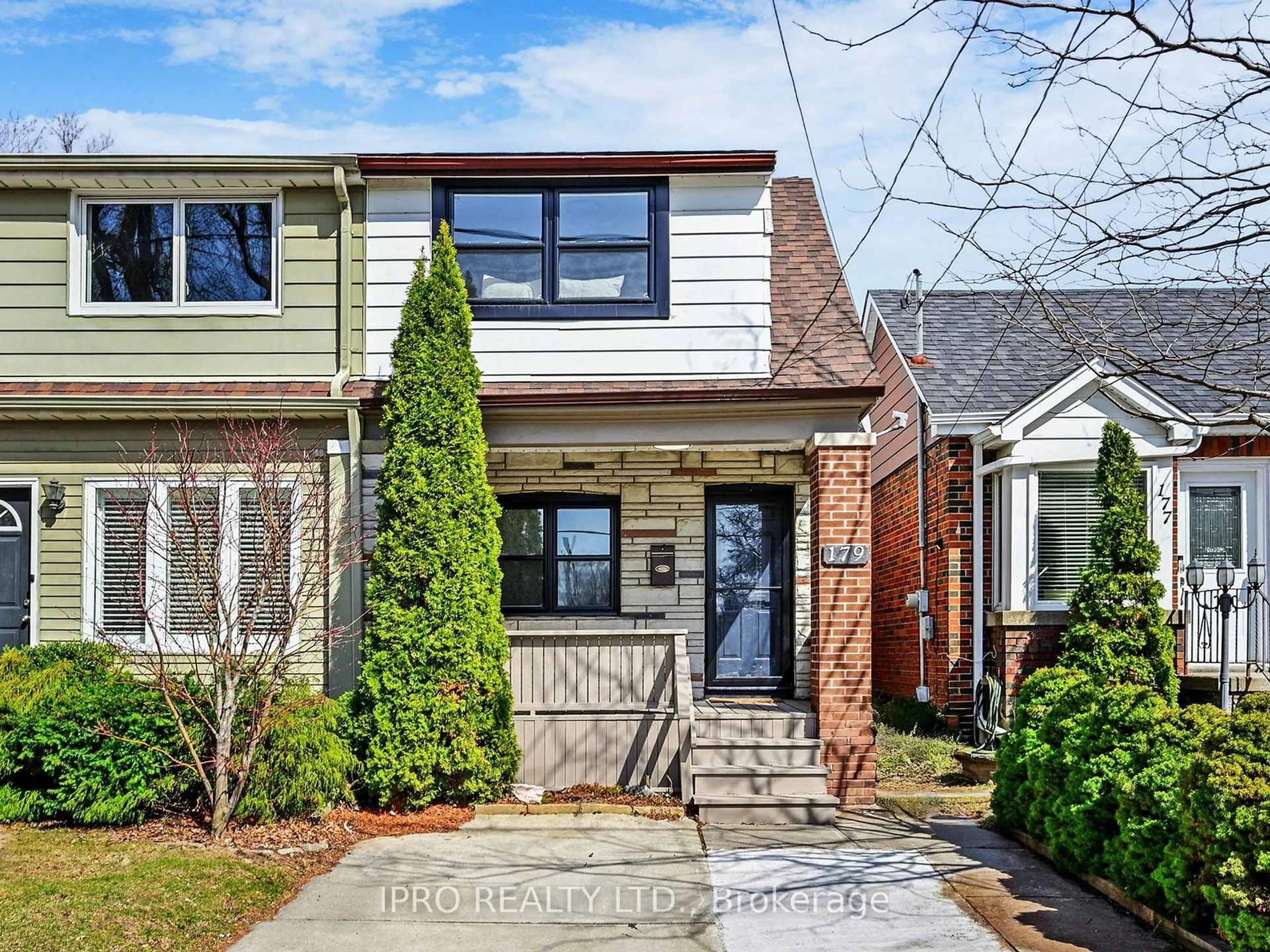Home with brick exterior material, street for 179 Chisholm Ave, Toronto Ontario M4C 4V9