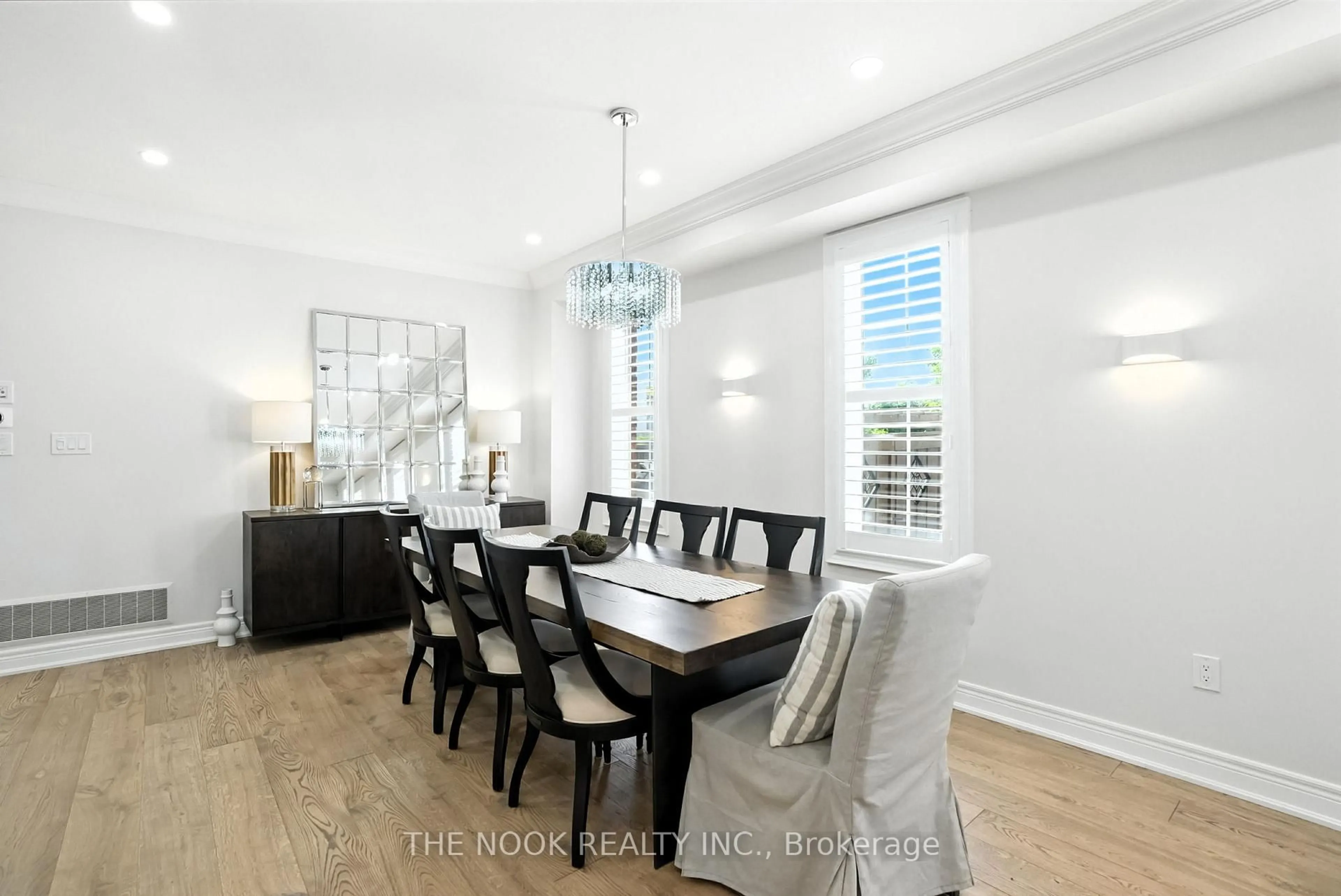 Dining room, wood/laminate floor for 30 Rumbellow Cres, Ajax Ontario L1Z 0P8
