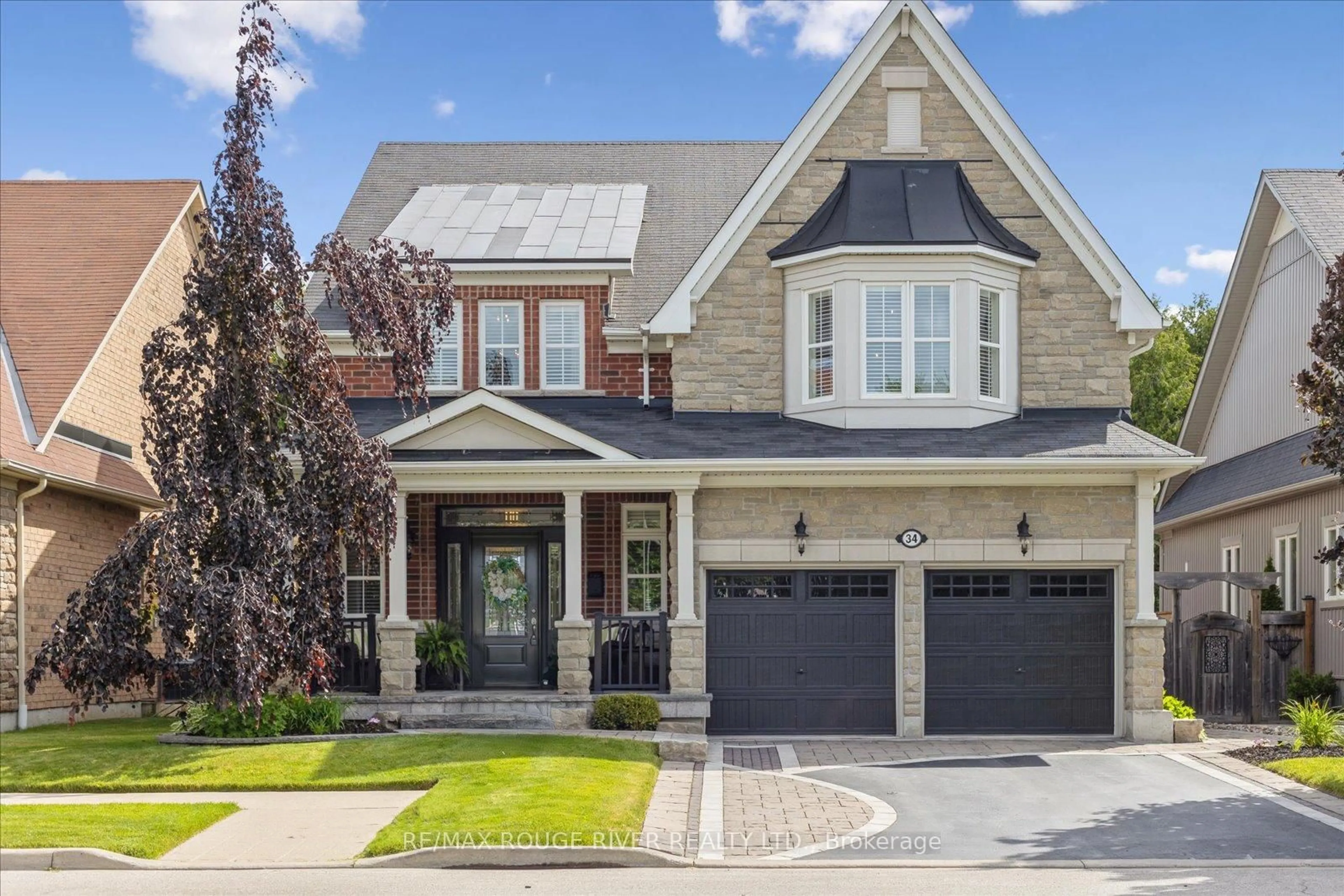 Home with brick exterior material, street for 34 Nightingale Cres, Whitby Ontario L1M 0H3