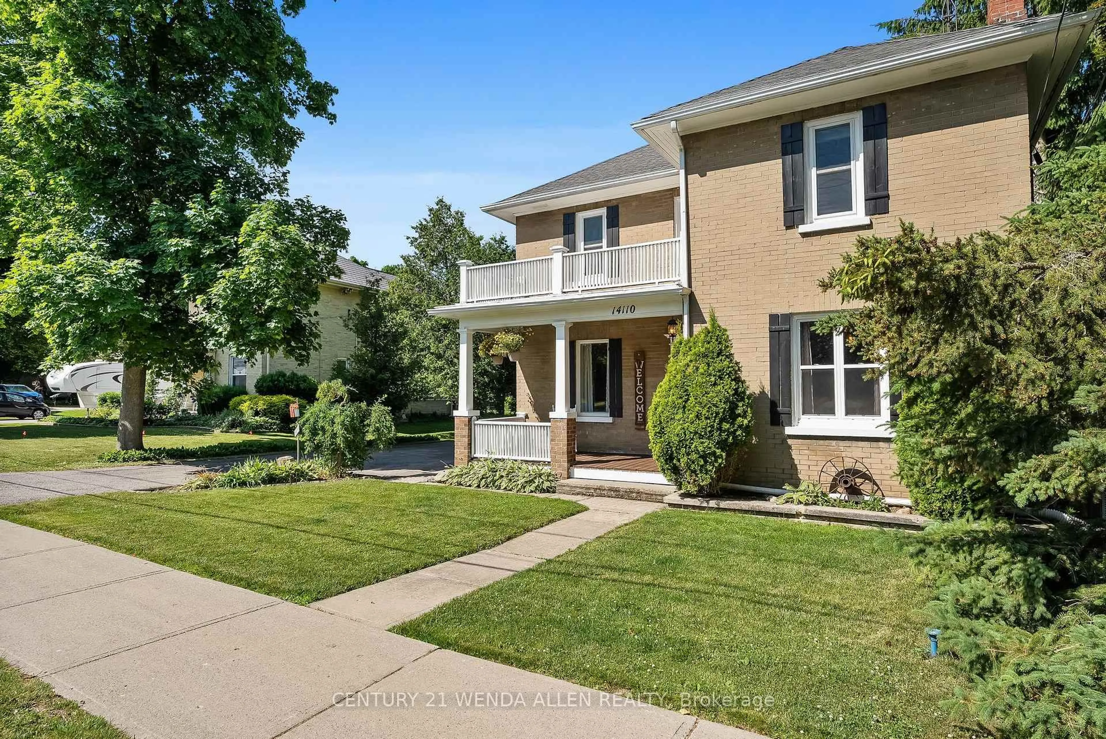 Home with brick exterior material, street for 14110 Old Scugog Rd, Scugog Ontario L0B 1B0