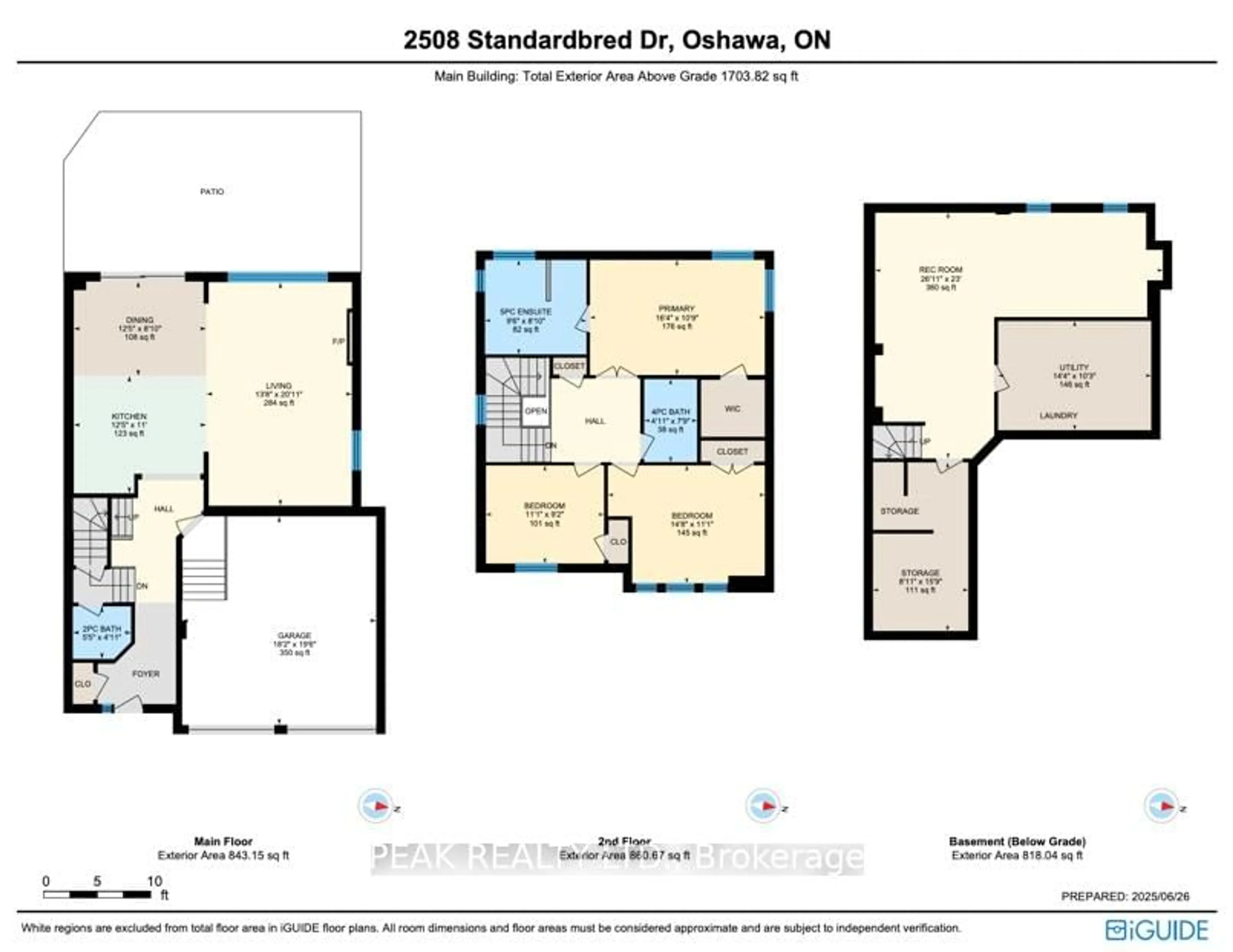 Floor plan for 2508 Standardbred Dr, Oshawa Ontario L1L 0J1