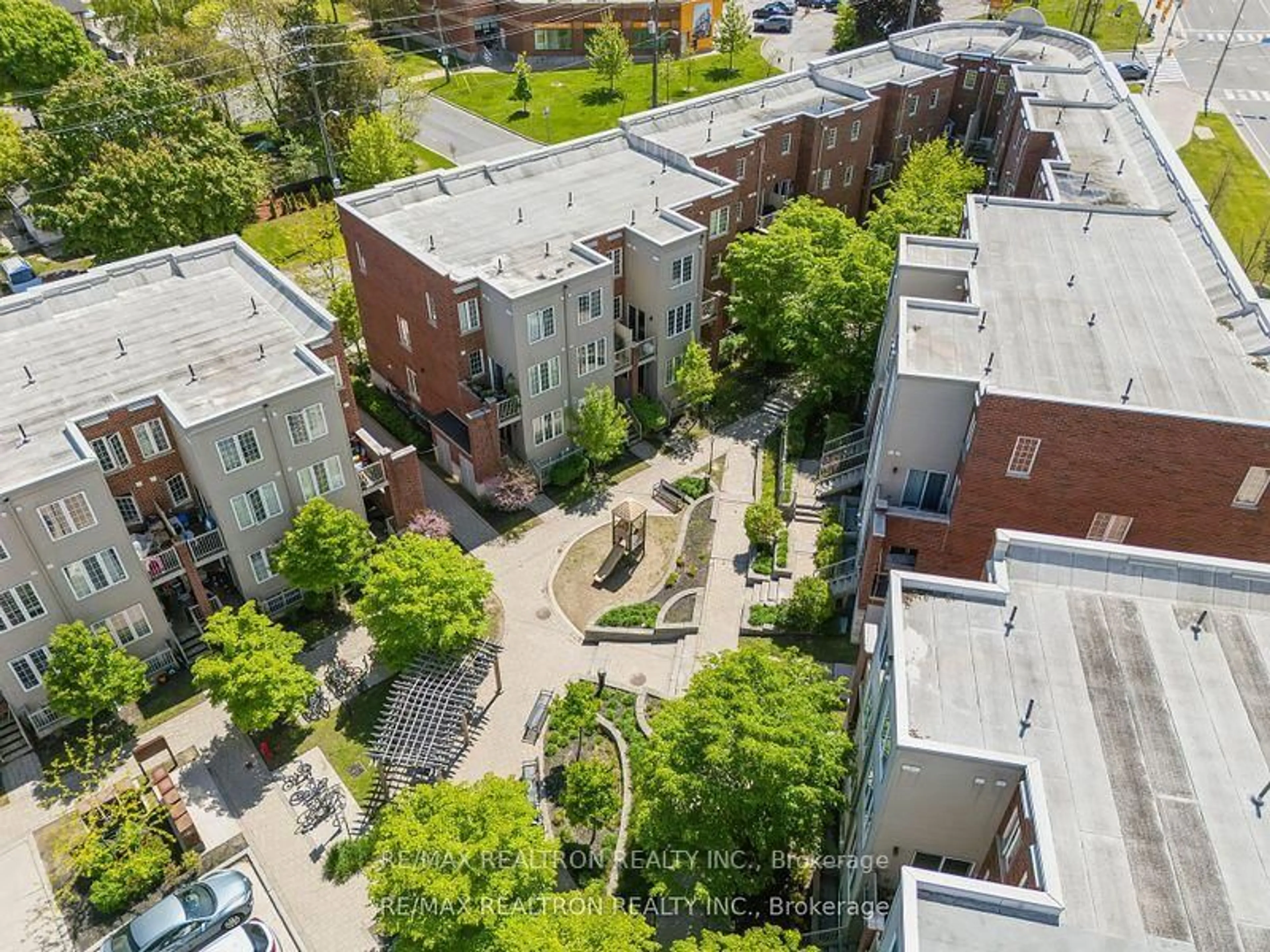 A pic from outside/outdoor area/front of a property/back of a property/a pic from drone, city buildings view from balcony for 4711 Kingston Rd #11, Toronto Ontario M1E 2R1