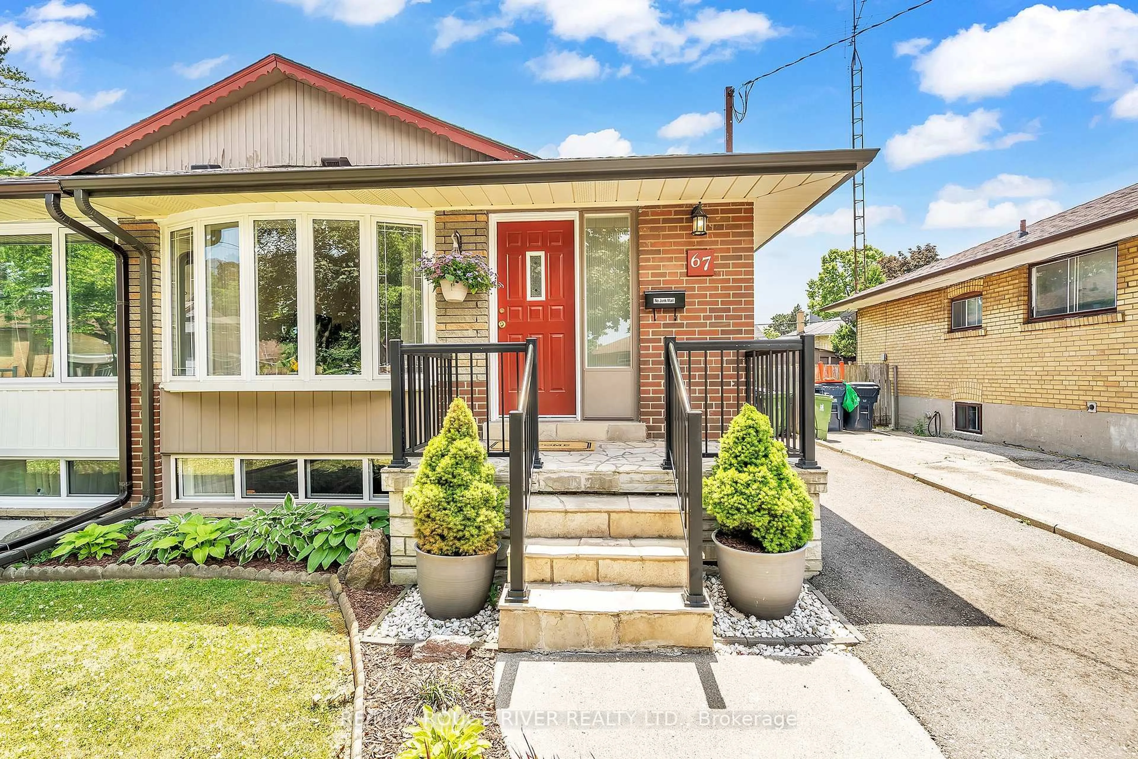 Home with brick exterior material, street for 67 Rochman Blvd, Toronto Ontario M1H 1S1