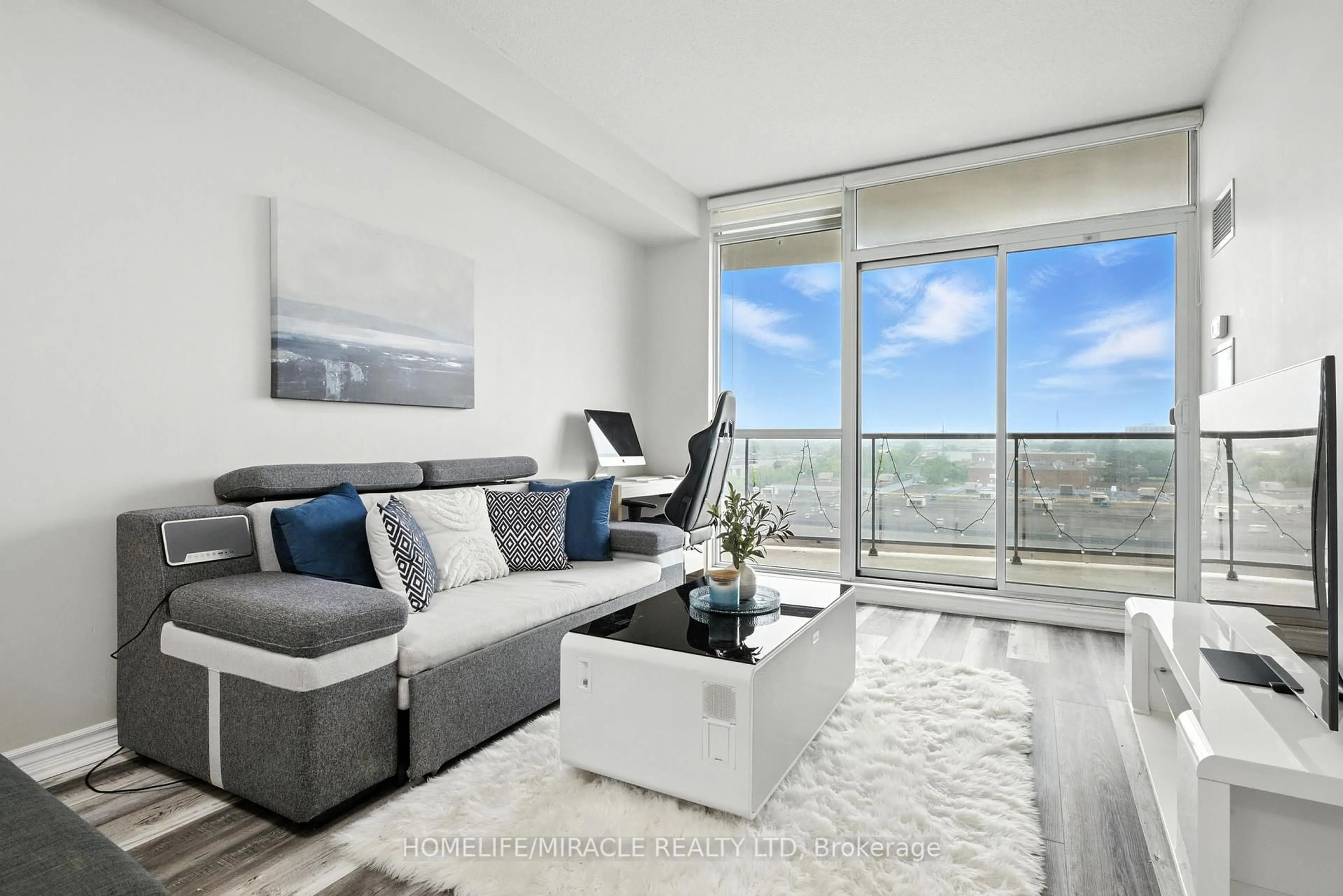 Living room with furniture, unknown for 1328 Birchmount Rd #607, Toronto Ontario M1R 0B6