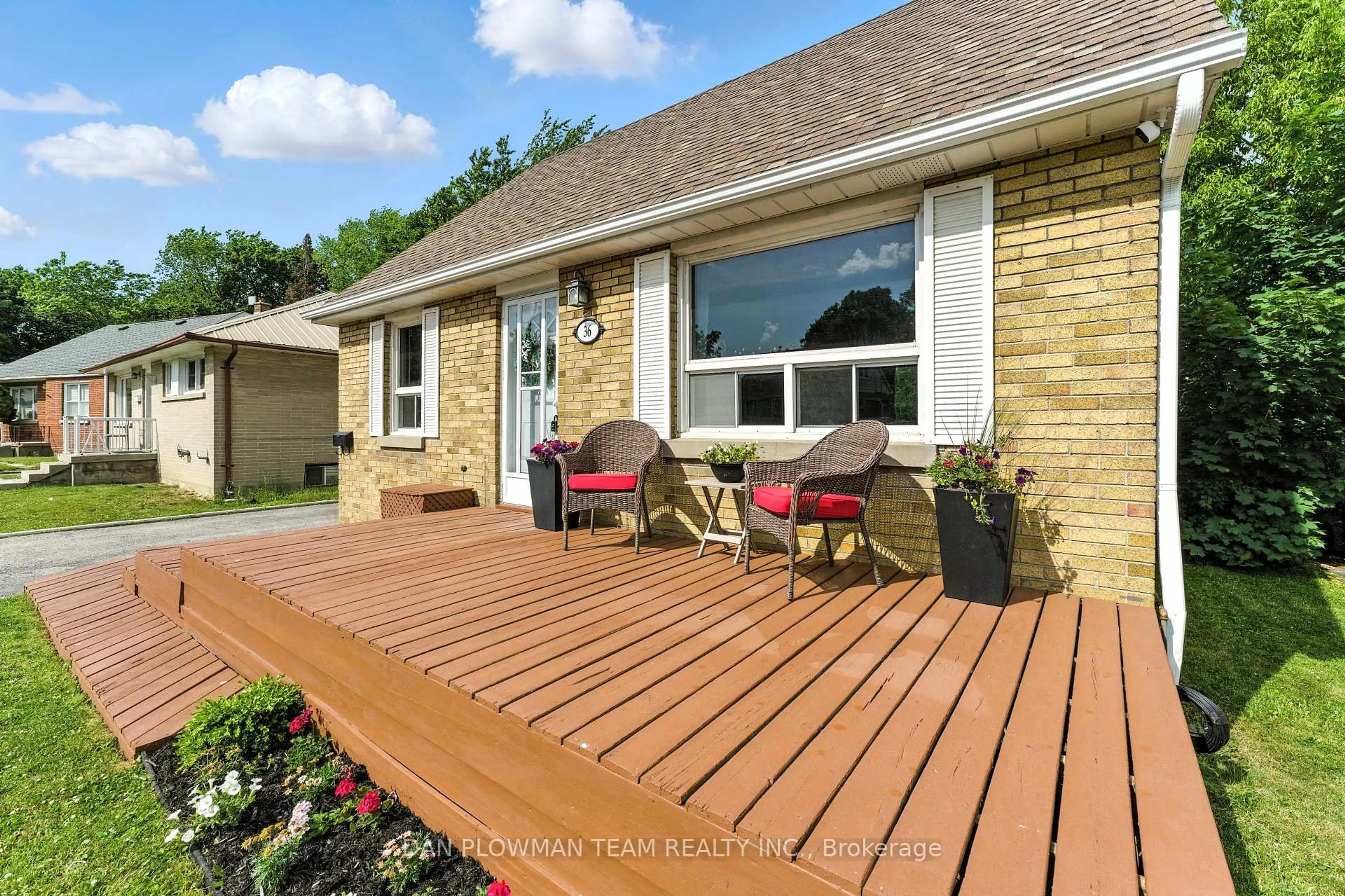 Home with vinyl exterior material, street for 36 Forest Rd, Ajax Ontario L1S 2N3