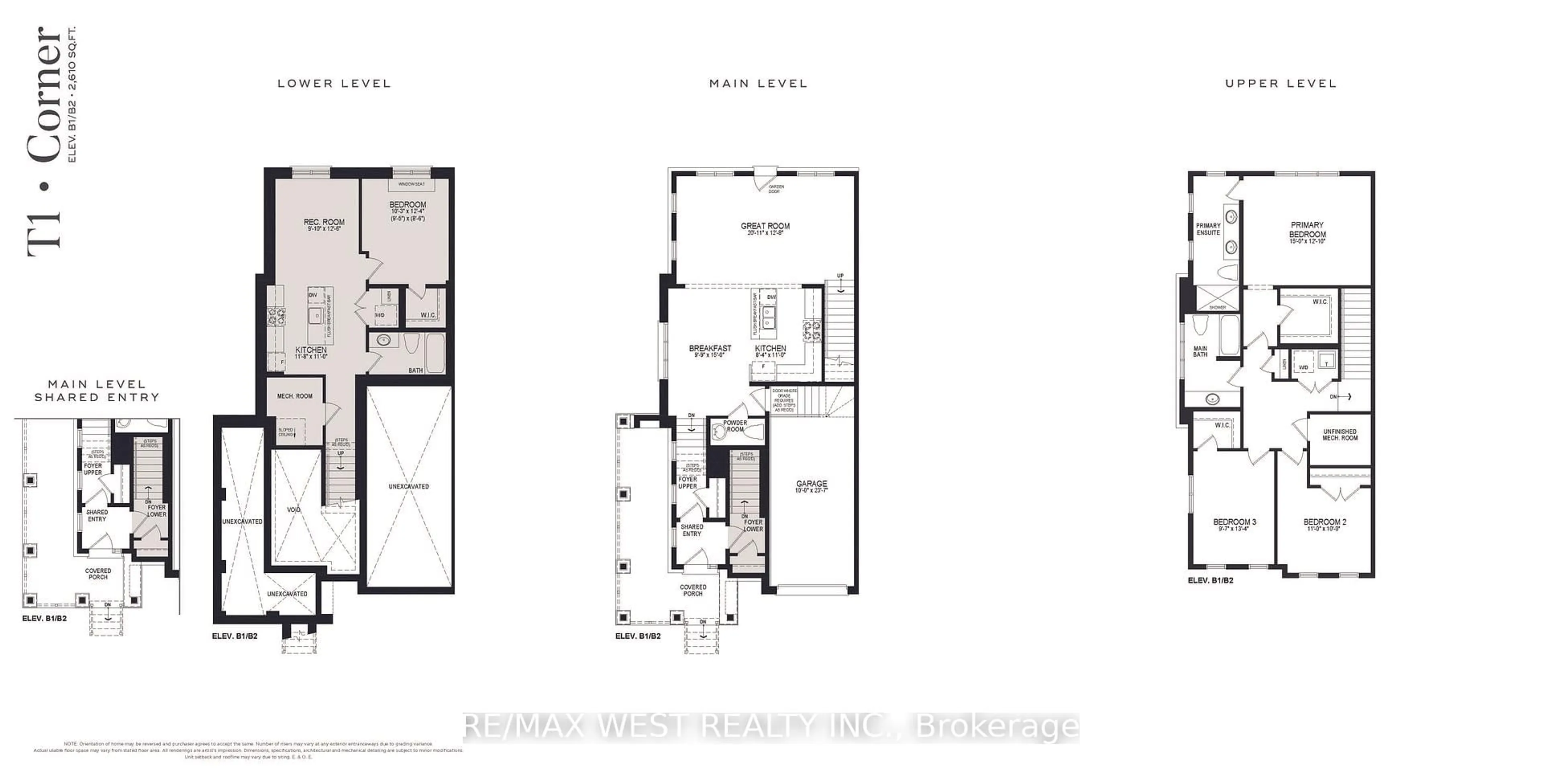 Floor plan for BLK 216 Ziibi Way #5, Clarington Ontario L1B 1G9