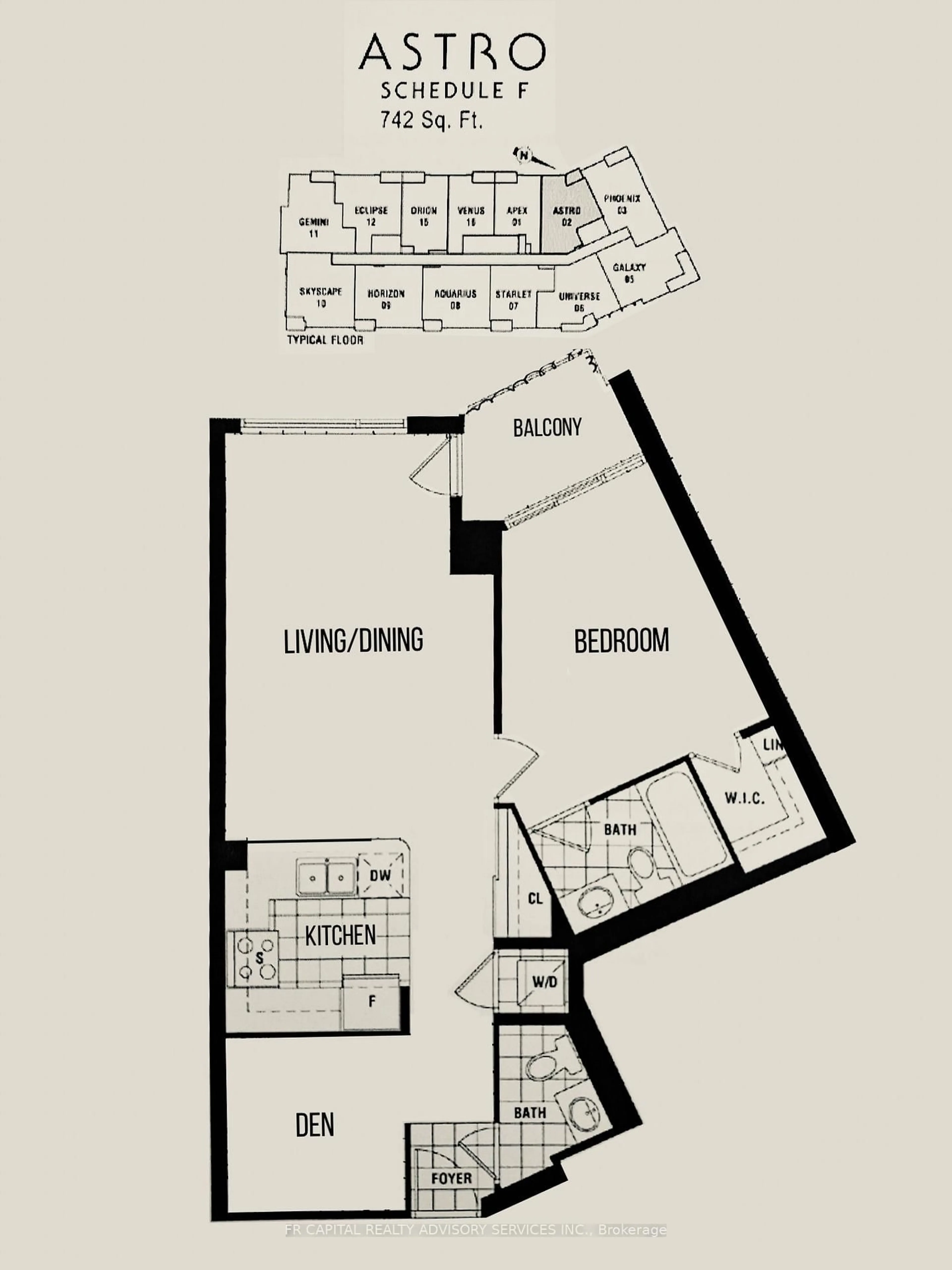 Floor plan for 68 Grangeway Ave #1102, Toronto Ontario M1H 0A1
