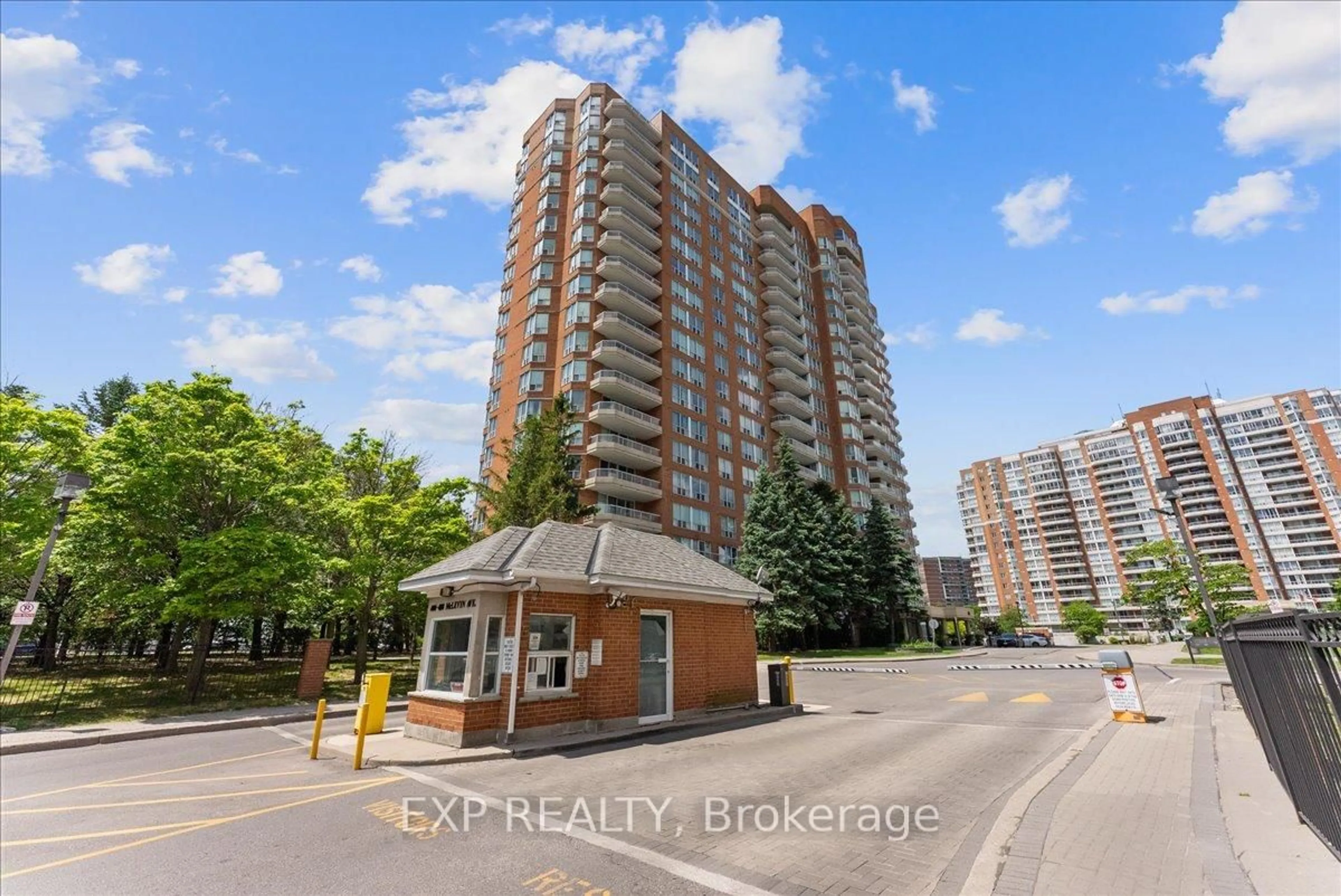 A pic from outside/outdoor area/front of a property/back of a property/a pic from drone, unknown for 400 Mclevin Ave #1807, Toronto Ontario M1B 5J4