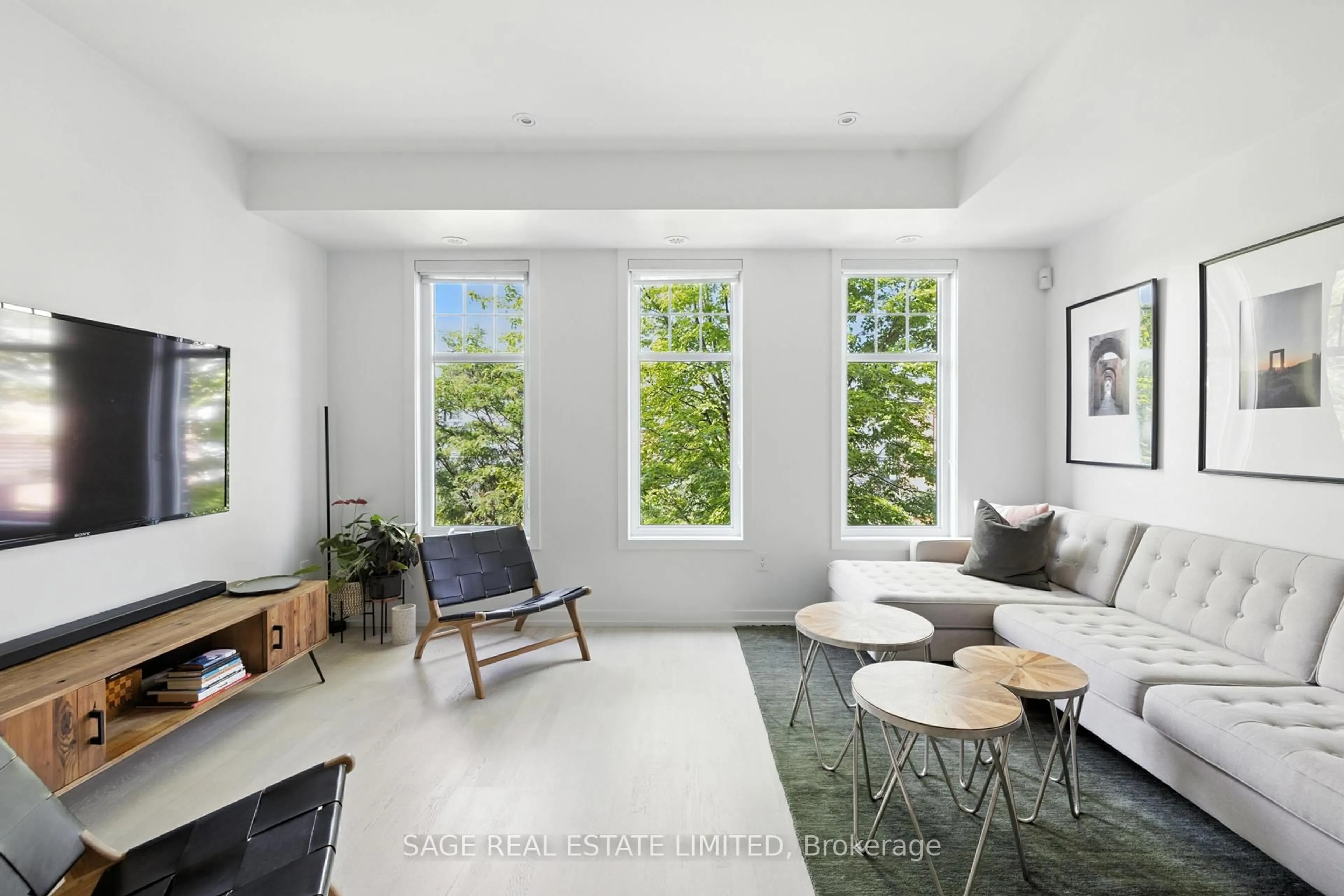 Living room with furniture, unknown for 140 Broadview Ave #60, Toronto Ontario M4M 0A8