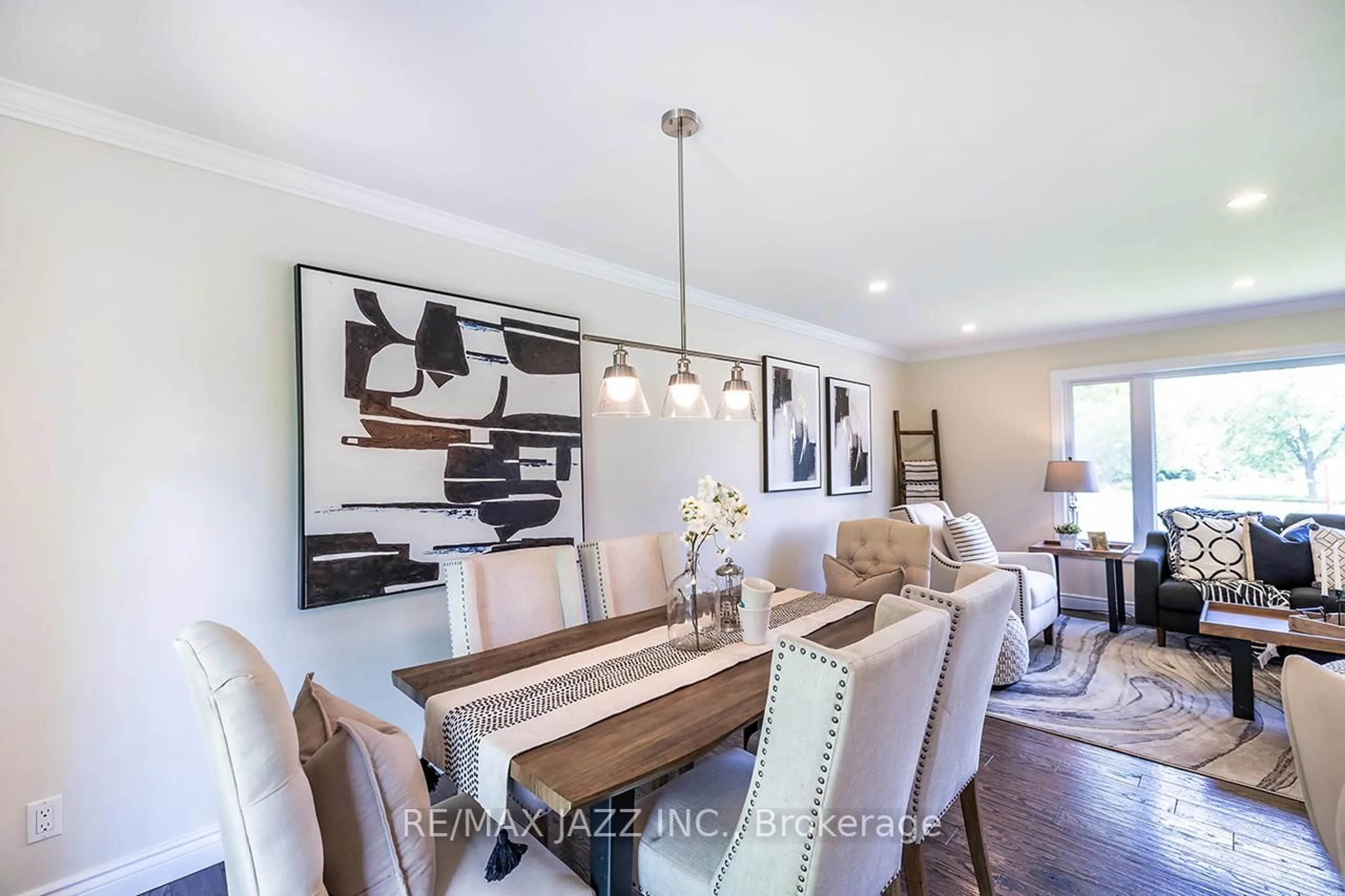 Dining room, wood/laminate floor for 2144 Highway #2, Clarington Ontario L1C 6C2