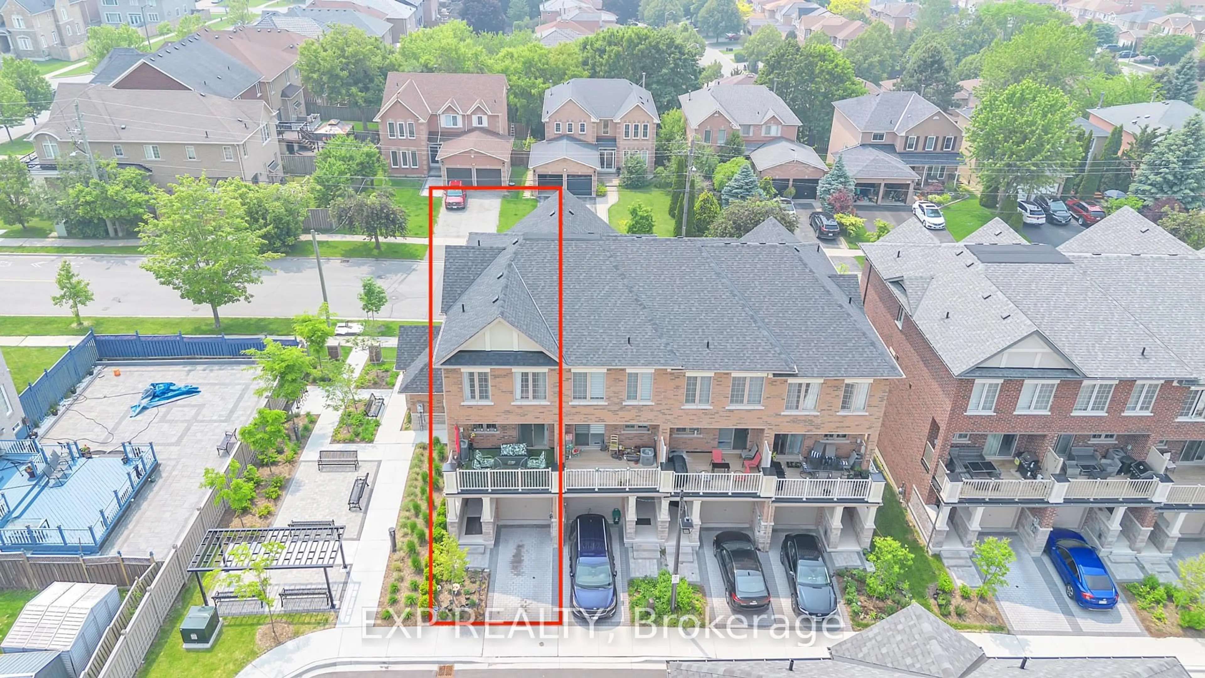 A pic from outside/outdoor area/front of a property/back of a property/a pic from drone, city buildings view from balcony for 517 Old Harwood Ave, Ajax Ontario L1Z 0V2