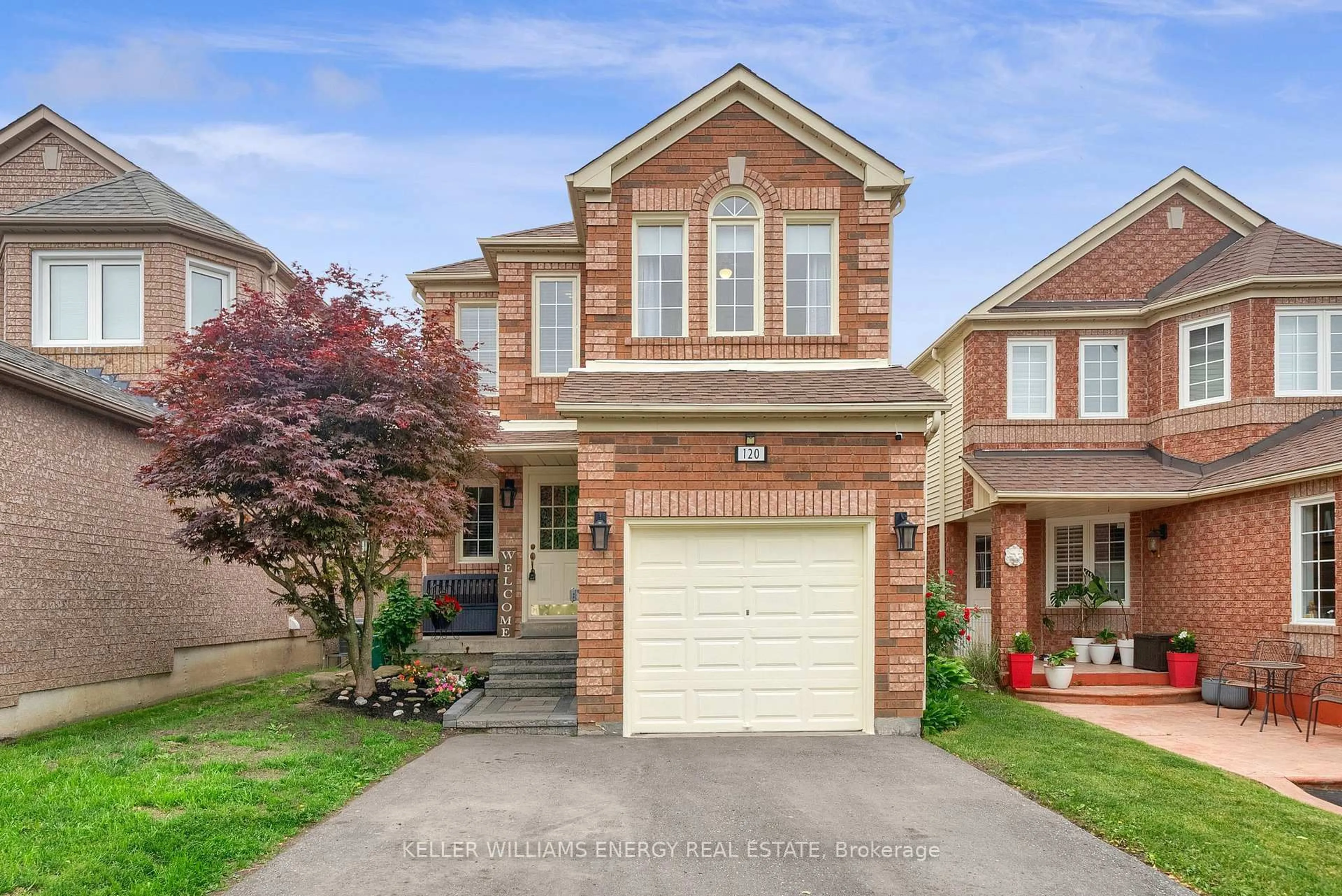 Home with brick exterior material, street for 120 Hibbard Dr, Ajax Ontario L1Z 1G3