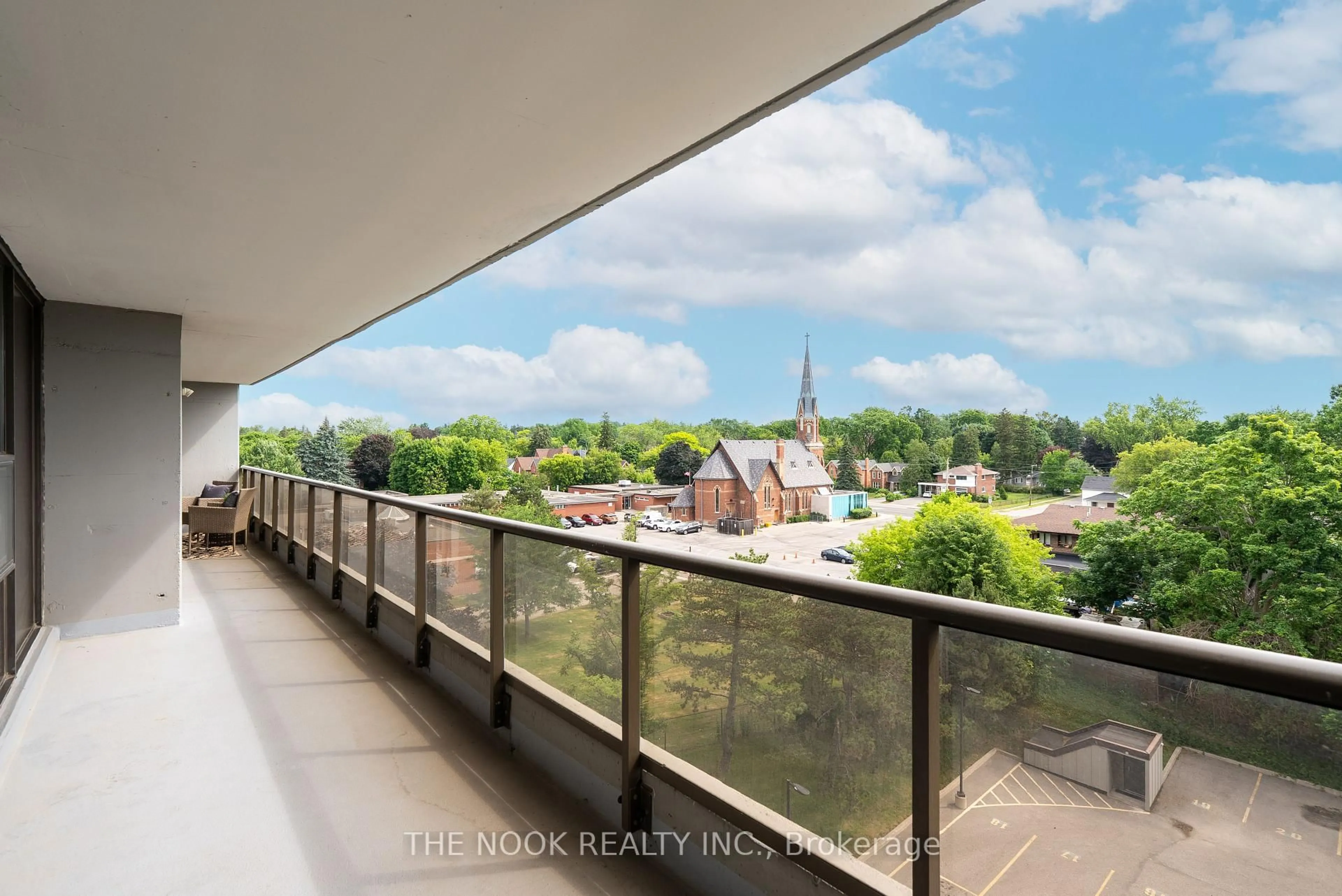 Balcony in the apartment, city buildings view from balcony for 92 Church St #603, Ajax Ontario L1S 6B4