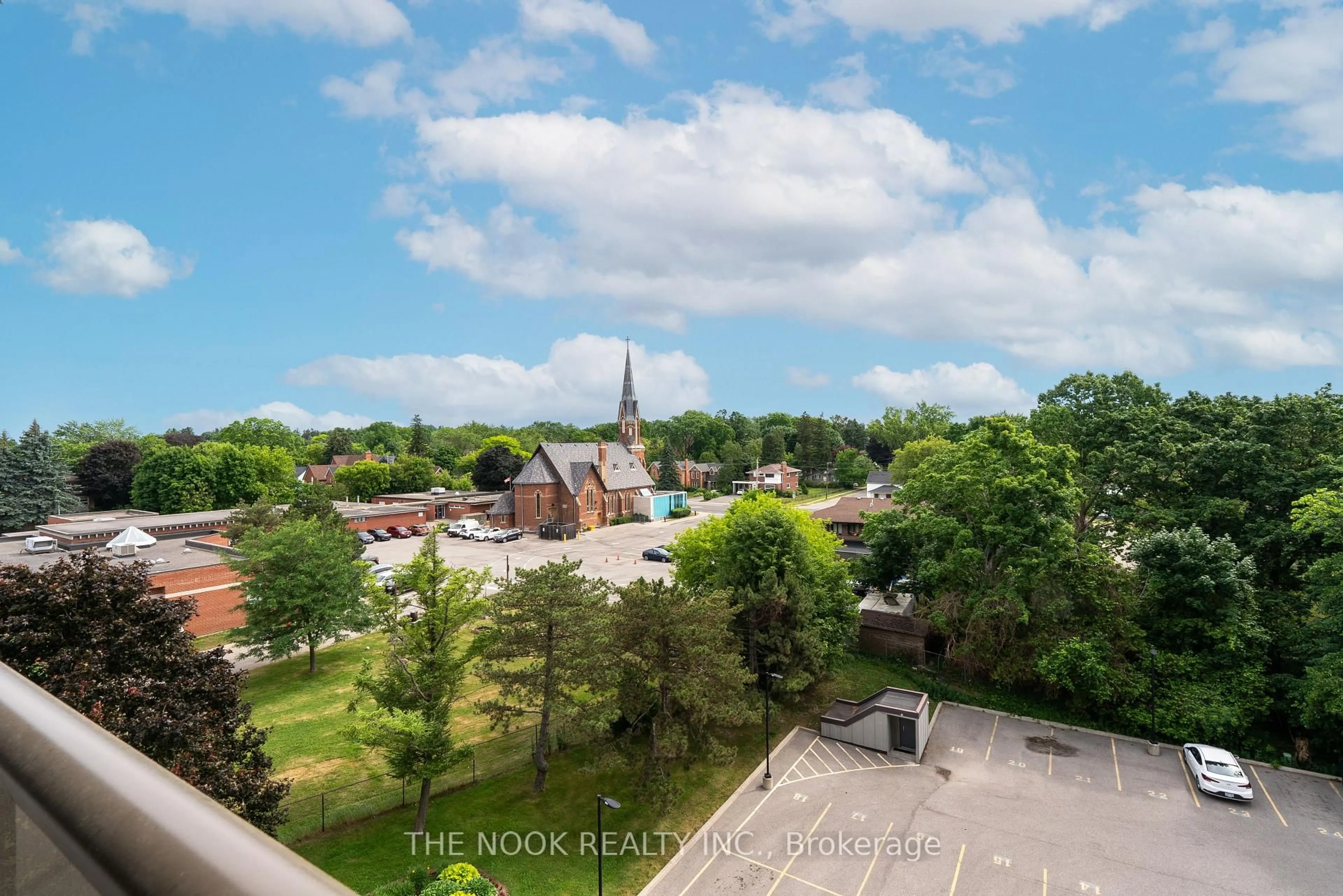 A pic from outside/outdoor area/front of a property/back of a property/a pic from drone, city buildings view from balcony for 92 Church St #603, Ajax Ontario L1S 6B4
