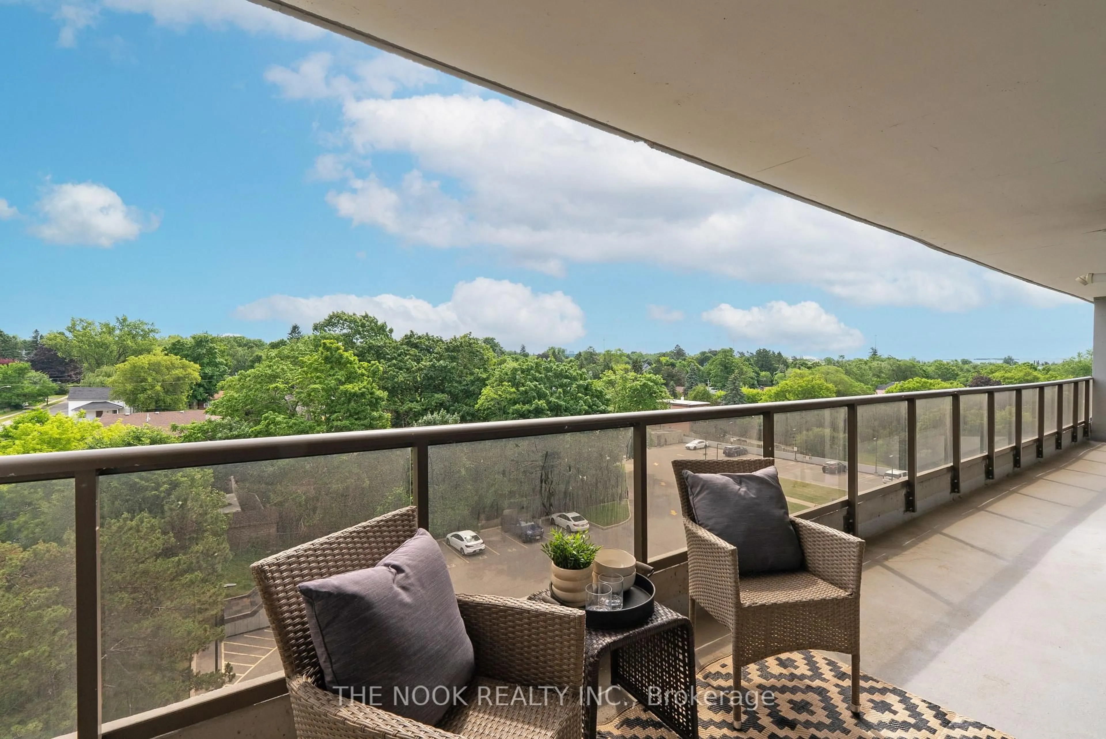 Balcony in the apartment, water/lake/river/ocean view for 92 Church St #603, Ajax Ontario L1S 6B4