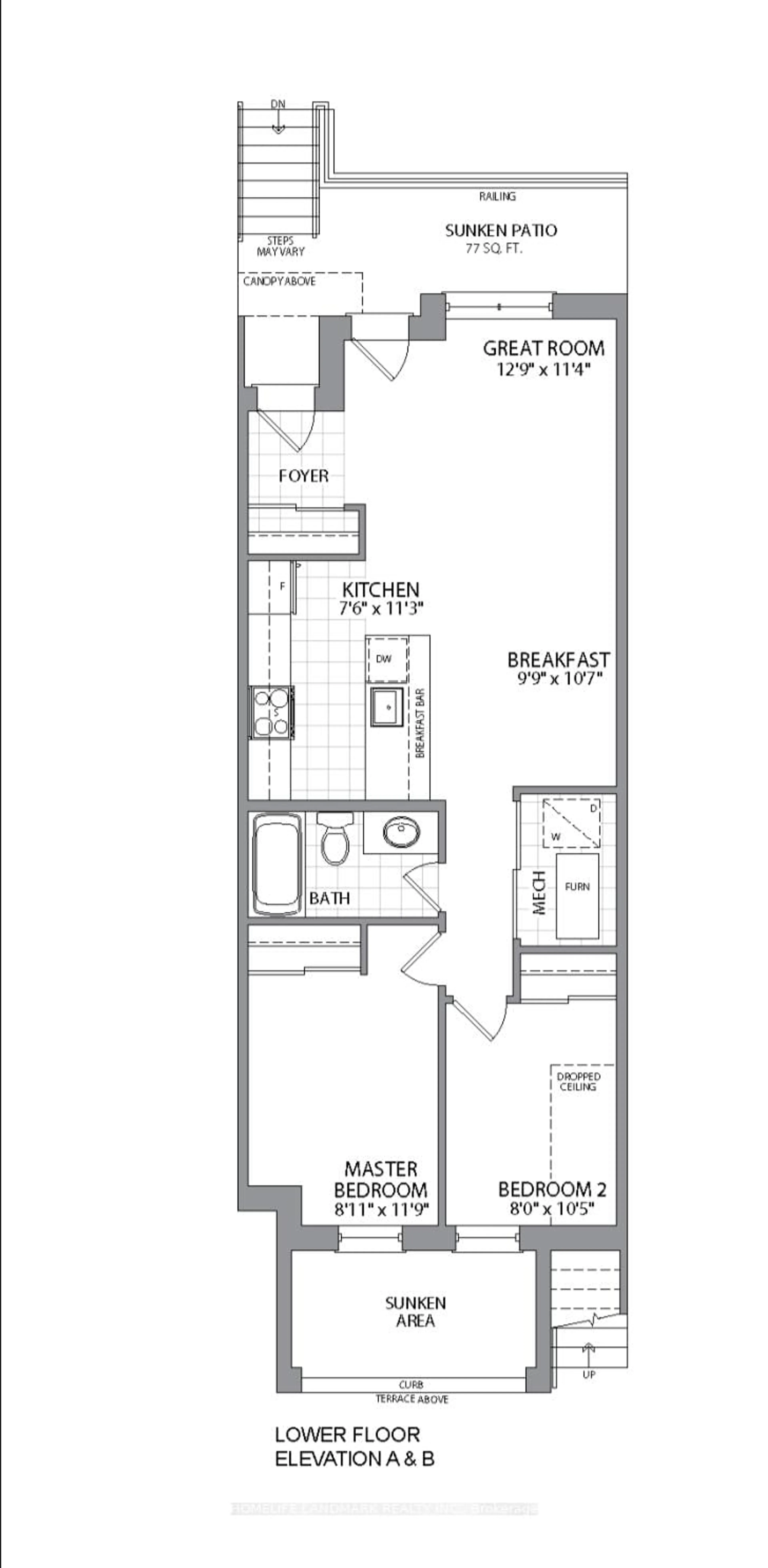Floor plan for 155 Tapscott Rd #5, Toronto Ontario M1B 0E8