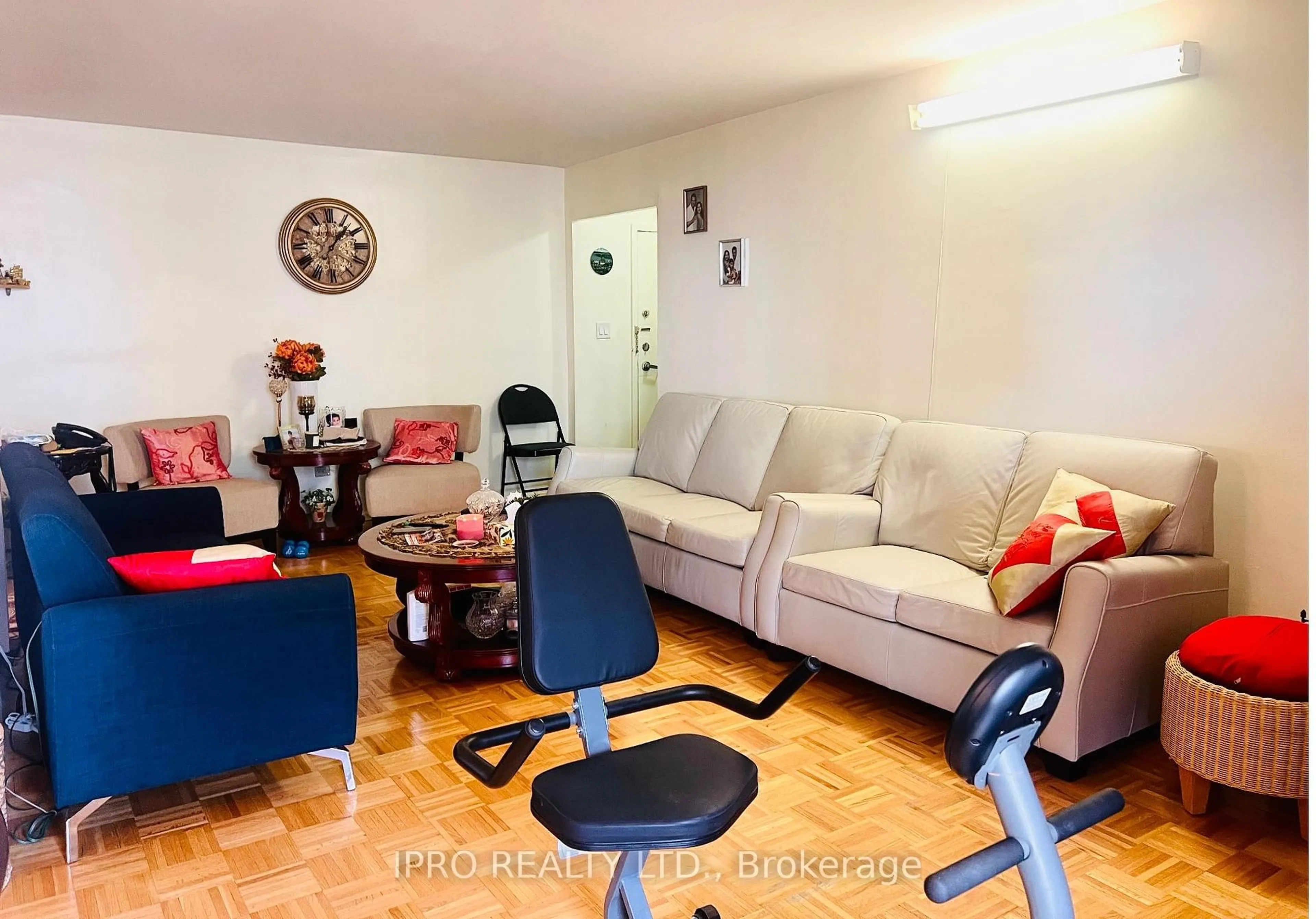 Living room with furniture, unknown for 5 Massey Sq #2418, Toronto Ontario M4C 5L6