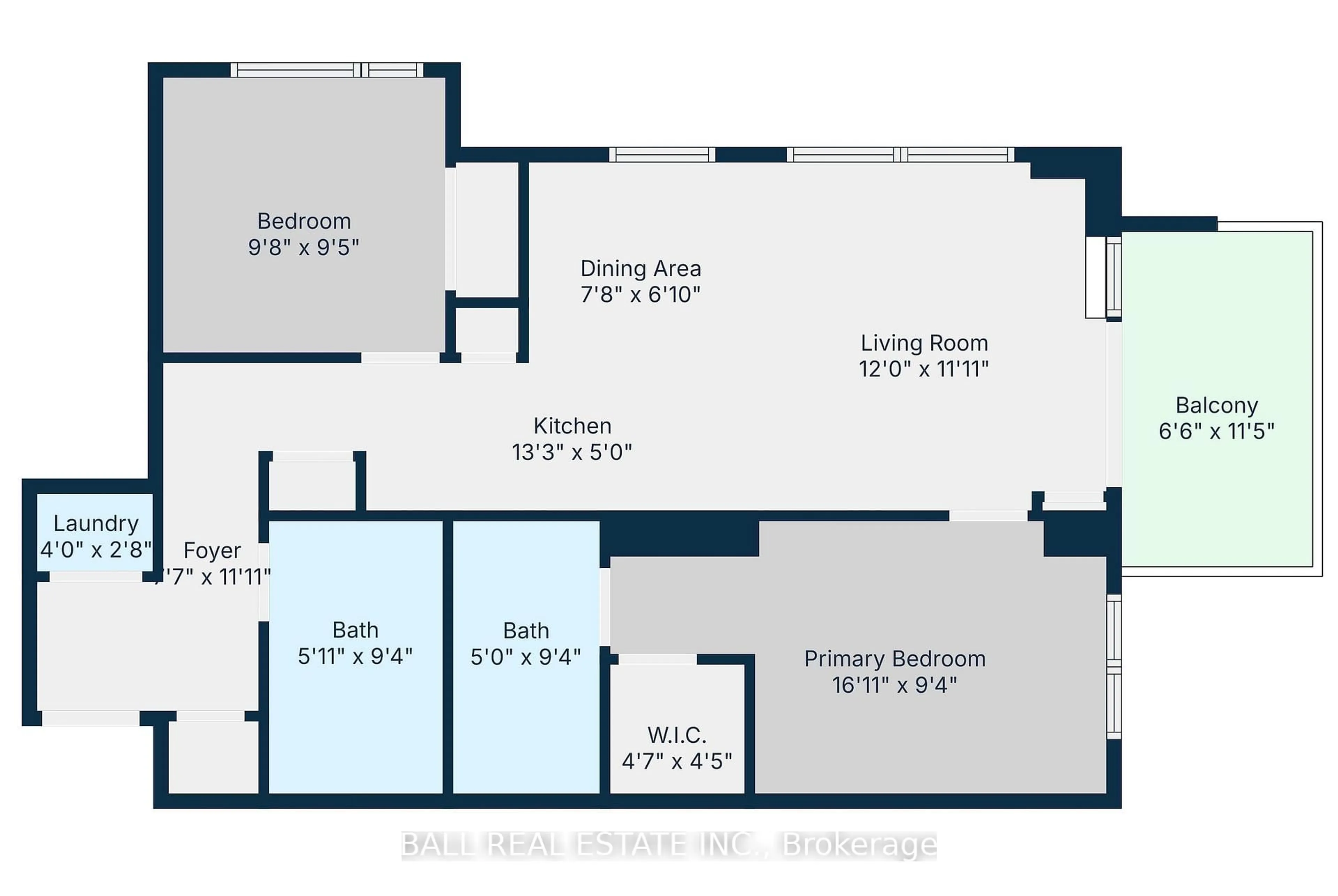 Floor plan for 1255 Bayly St #1402, Pickering Ontario L1W 0B6