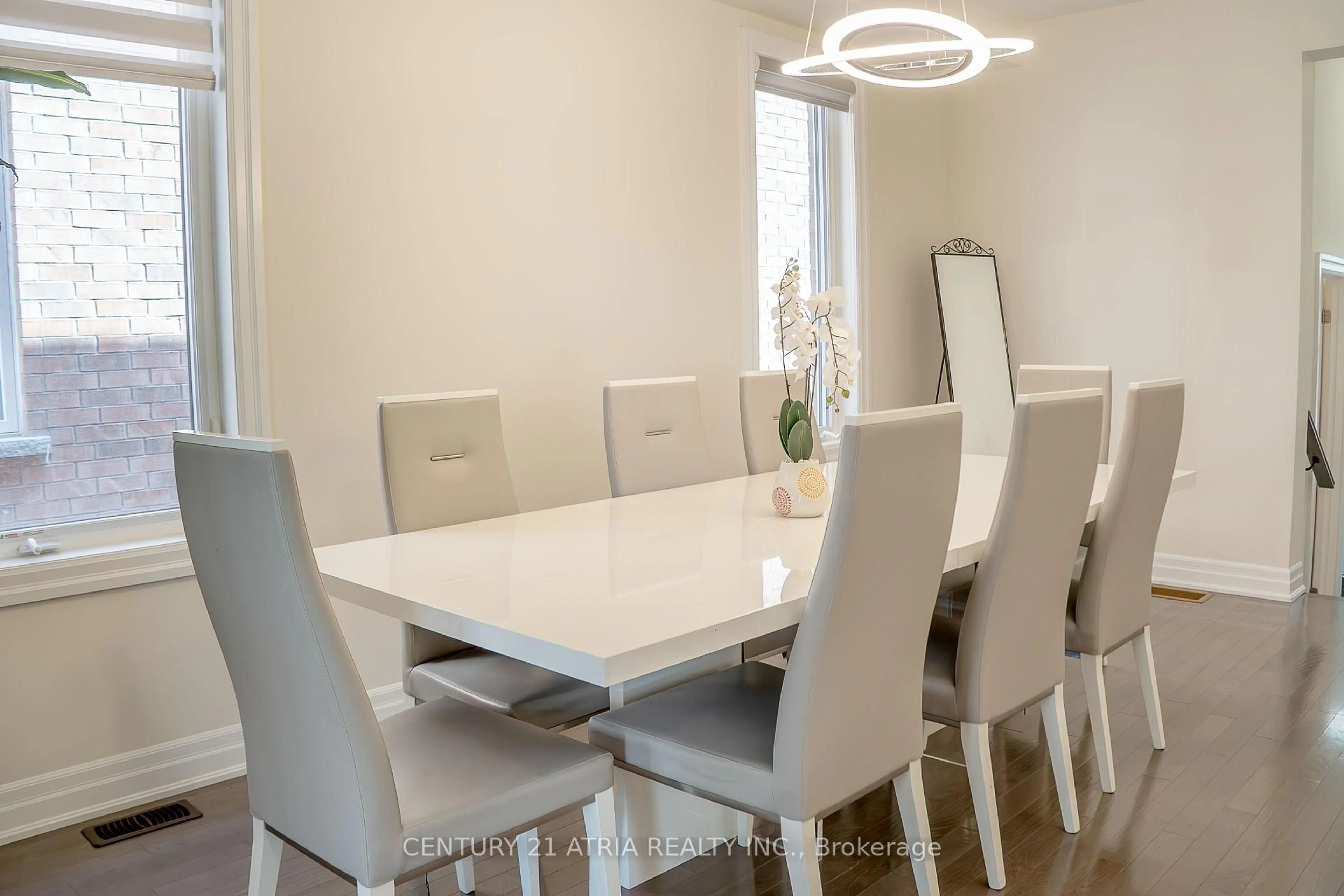 Dining room, wood/laminate floor for 6 Wildflower Way, Toronto Ontario M1E 0C3