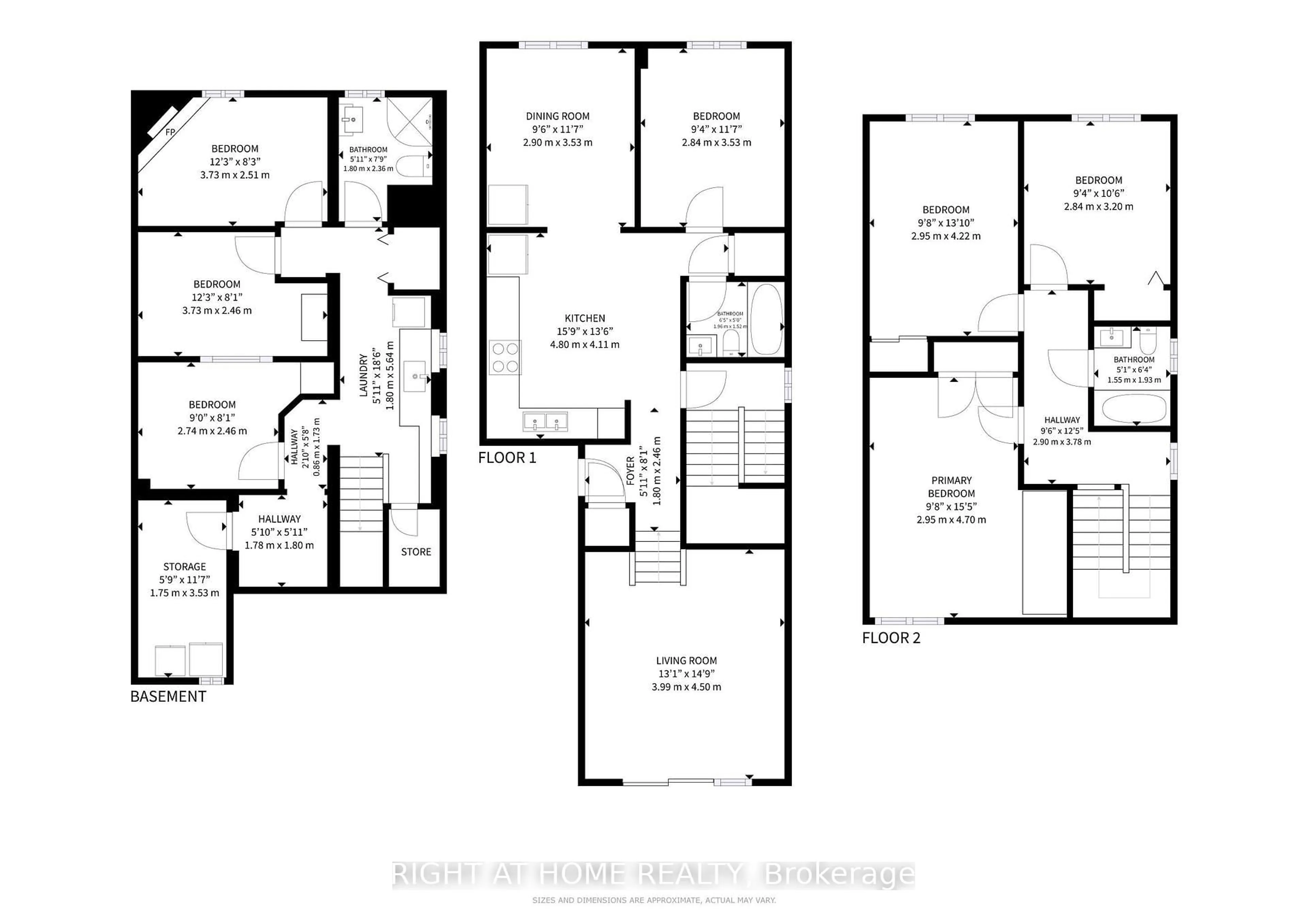 Floor plan for 12A Kenmore Ave, Toronto Ontario M1K 1B4