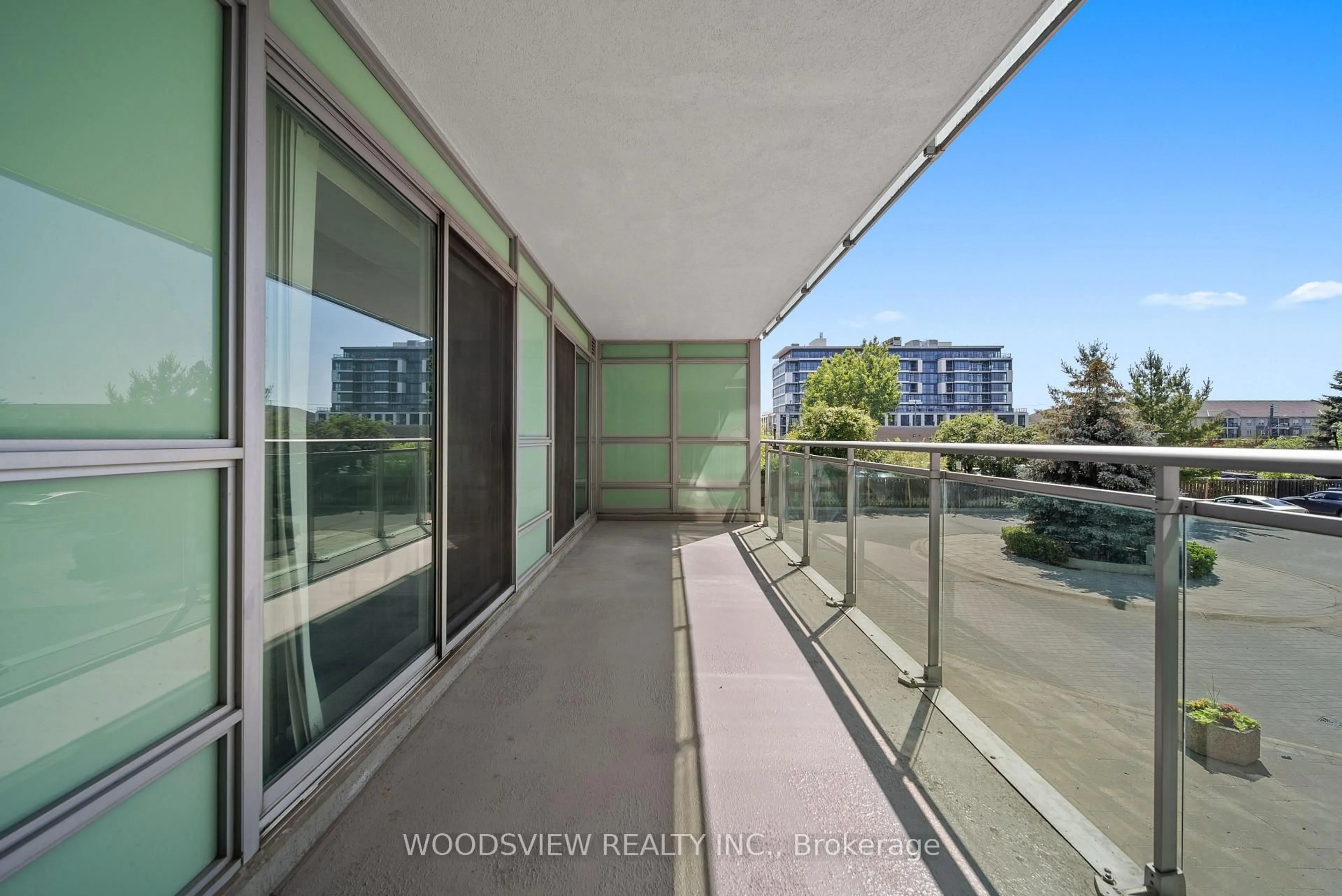 Balcony in the apartment, water/lake/river/ocean view for 60 Fairfax Cres #233, Toronto Ontario M1L 1Z8