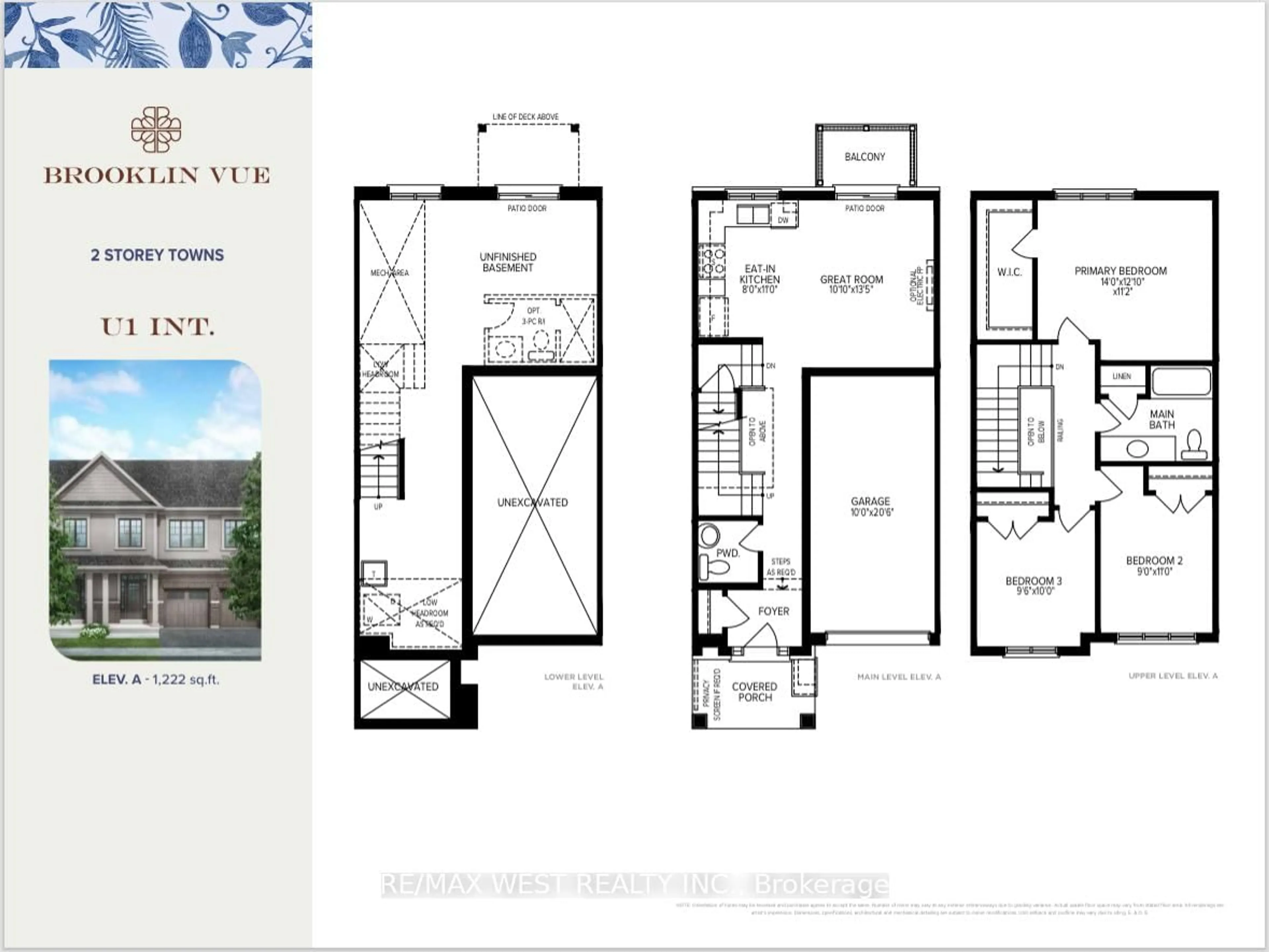 Floor plan for Blk 2 TBA #24, Whitby Ontario L1M 1X8