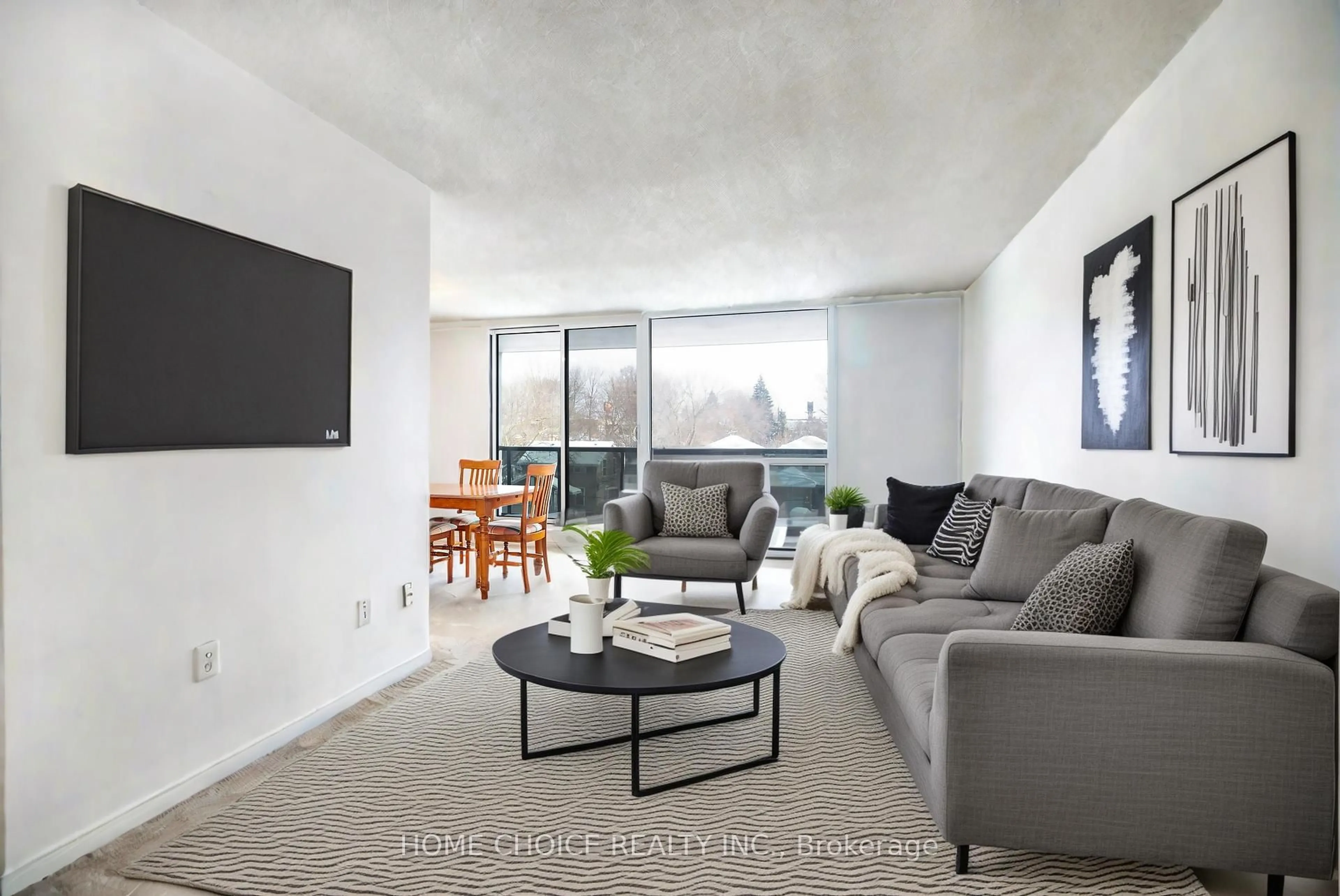 Living room with furniture, unknown for 454 Centre St #412, Oshawa Ontario L1H 4C2