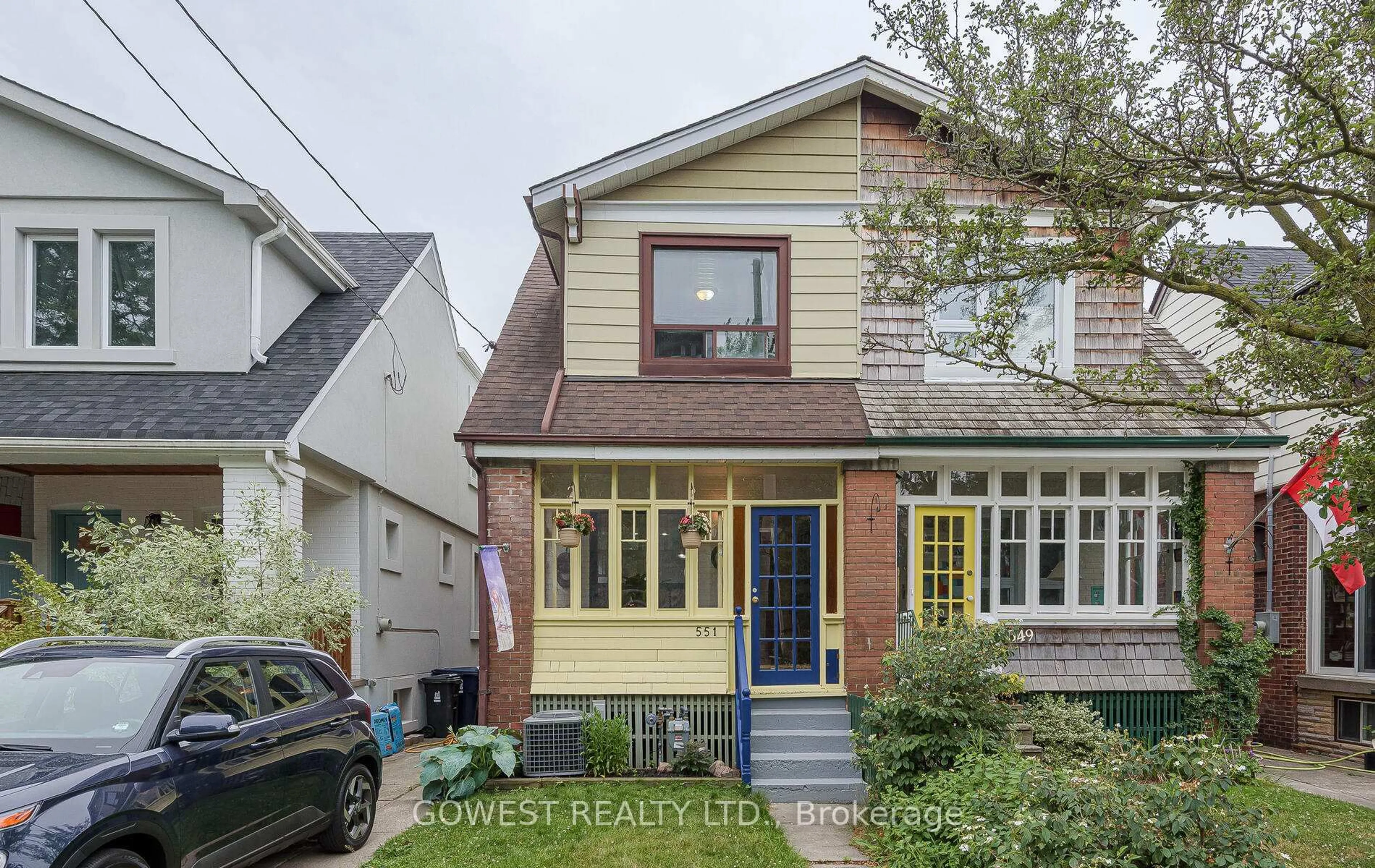Home with vinyl exterior material, street for 551 Milverton Blvd, Toronto Ontario M4C 1X6