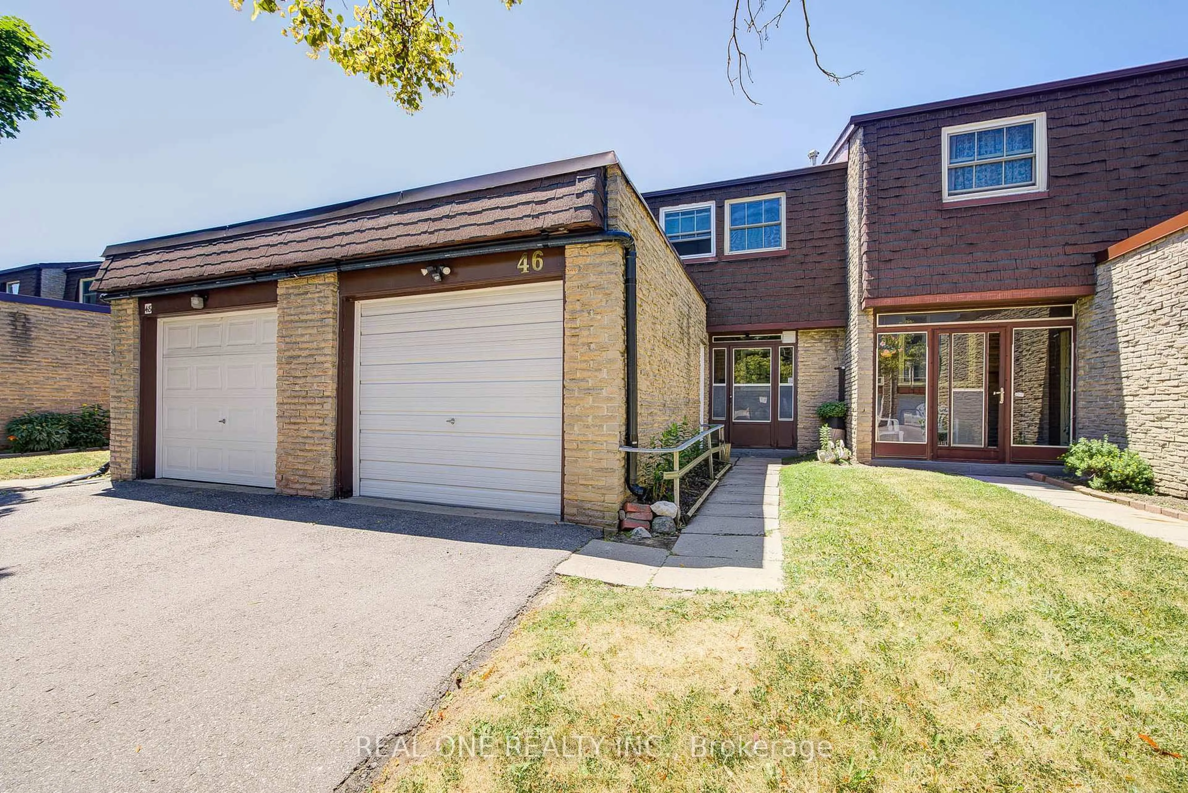 Home with brick exterior material, street for 81 Brookmill Blvd #46, Toronto Ontario M1W 2L5