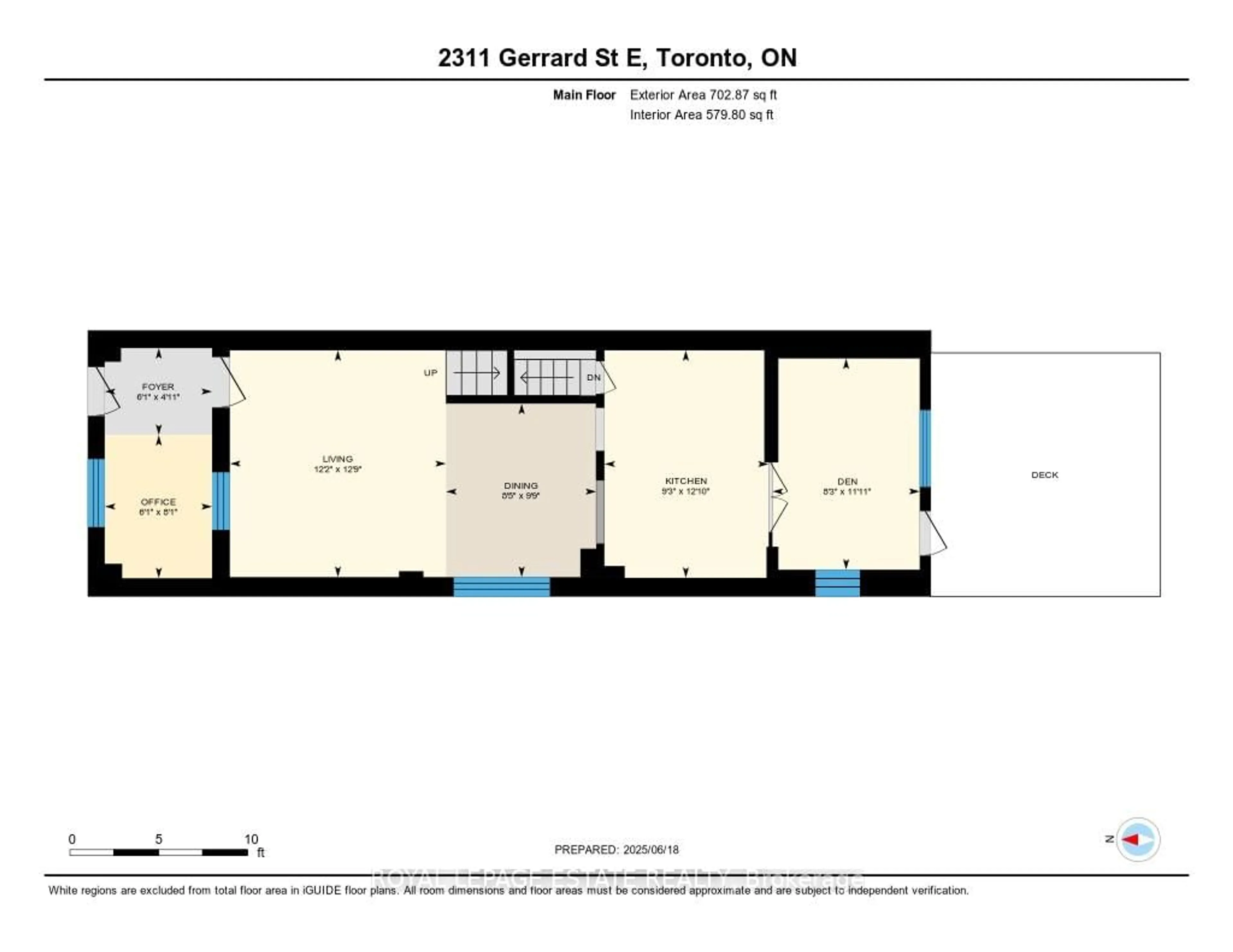 Floor plan for 2311 Gerrard St, Toronto Ontario M4E 2E5
