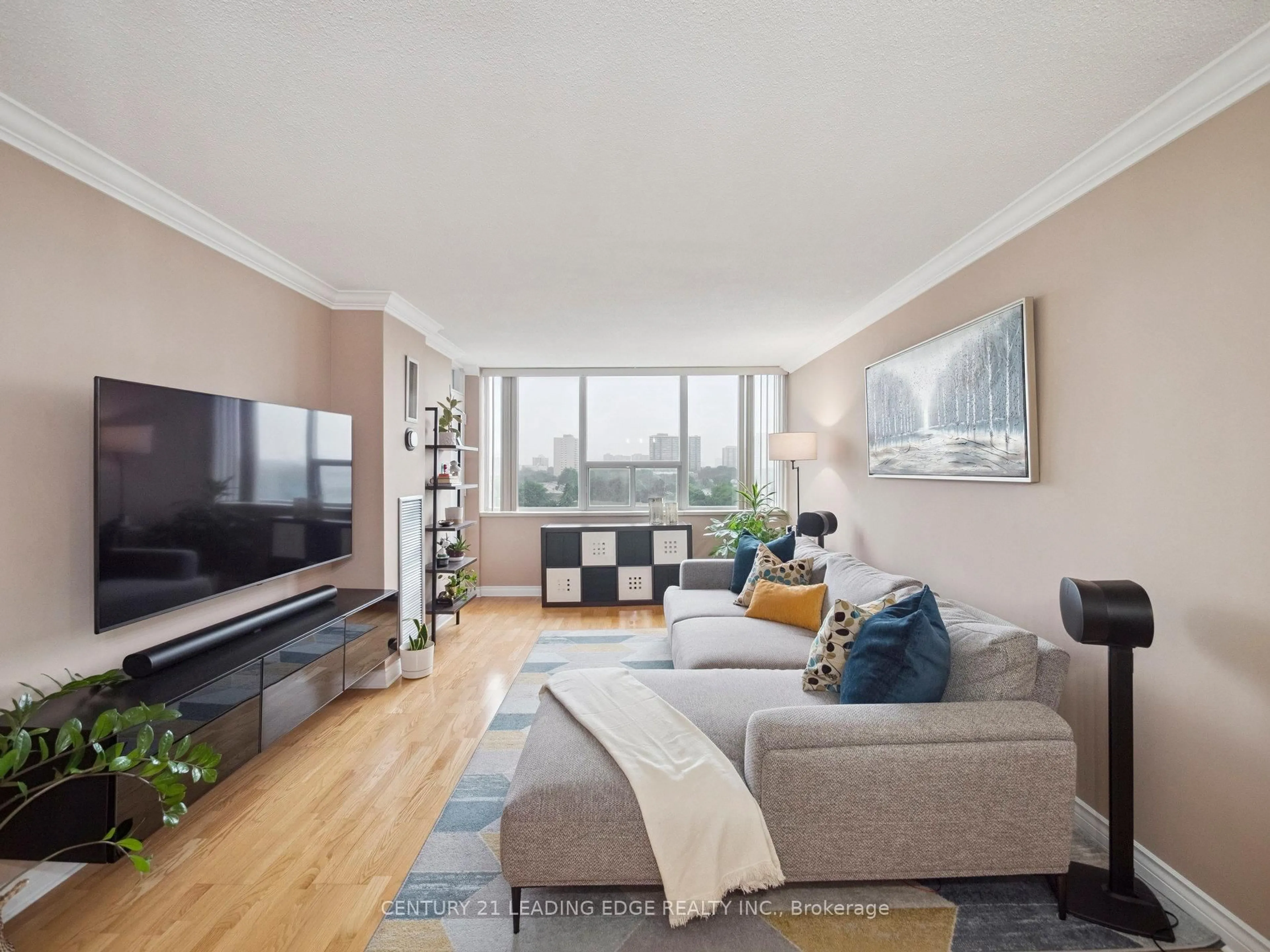 Living room with furniture, unknown for 25 Silver Springs Blvd #801, Toronto Ontario M1V 1M9