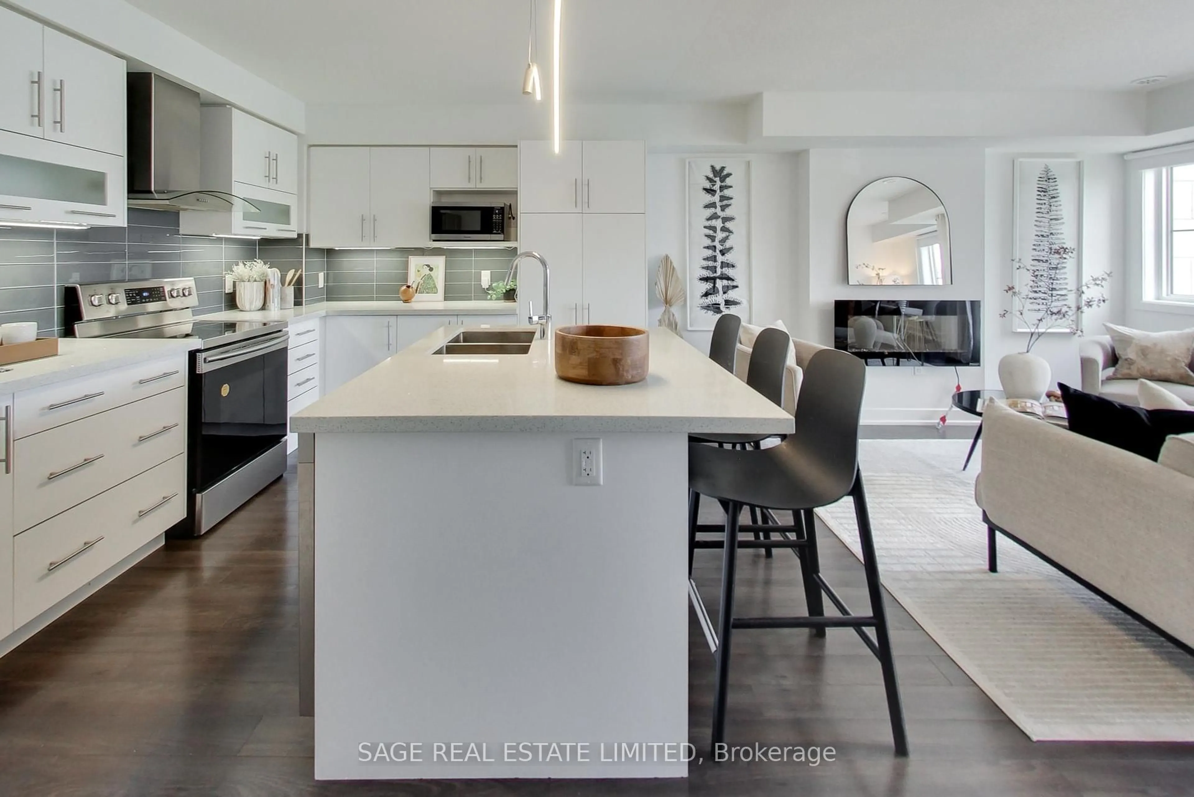 Contemporary kitchen, ceramic/tile floor for 39 Pallock Hill Way, Whitby Ontario L1R 0N5