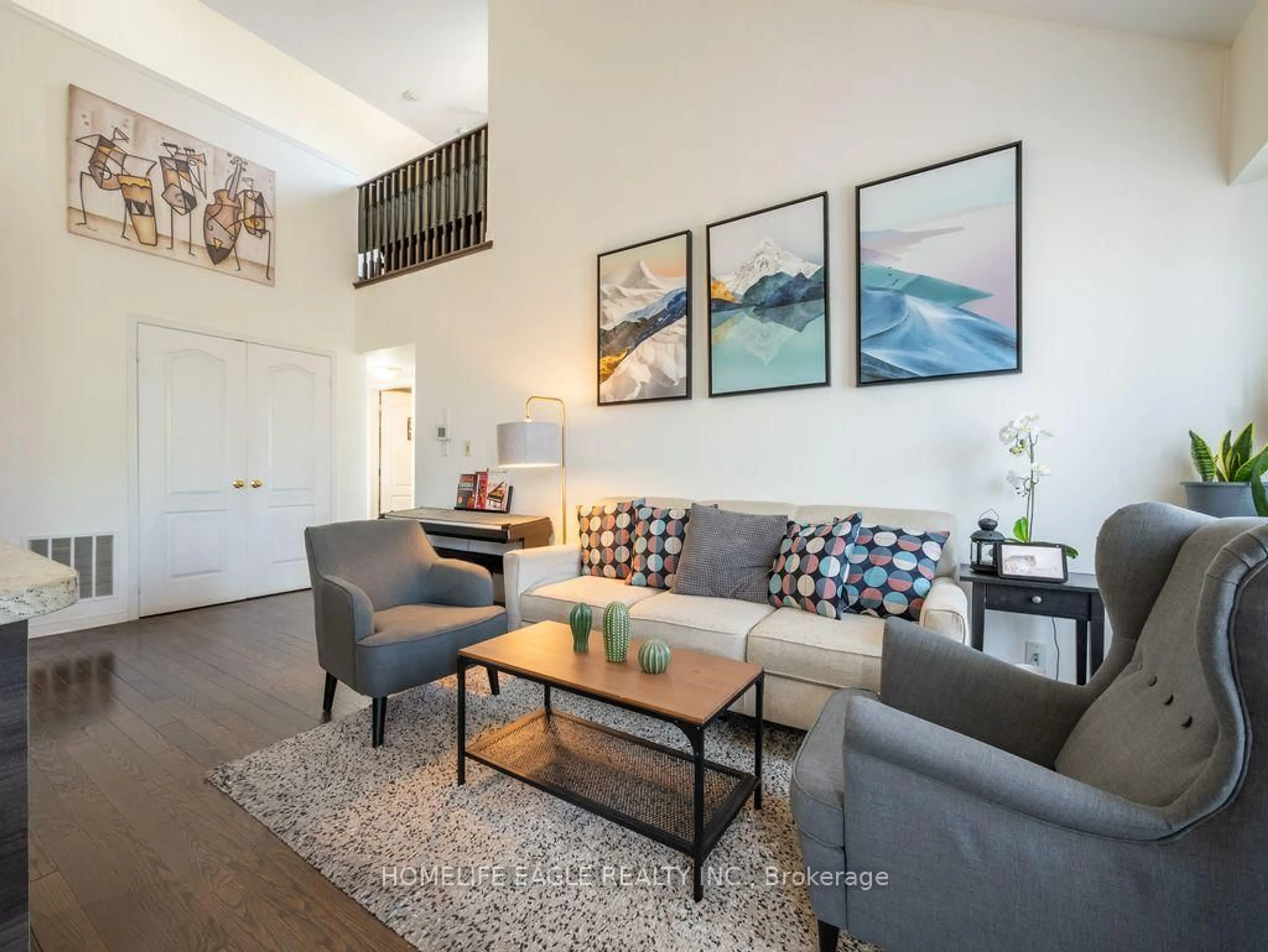Living room with furniture, unknown for 653 Warden Ave #60, Toronto Ontario M1L 0E7