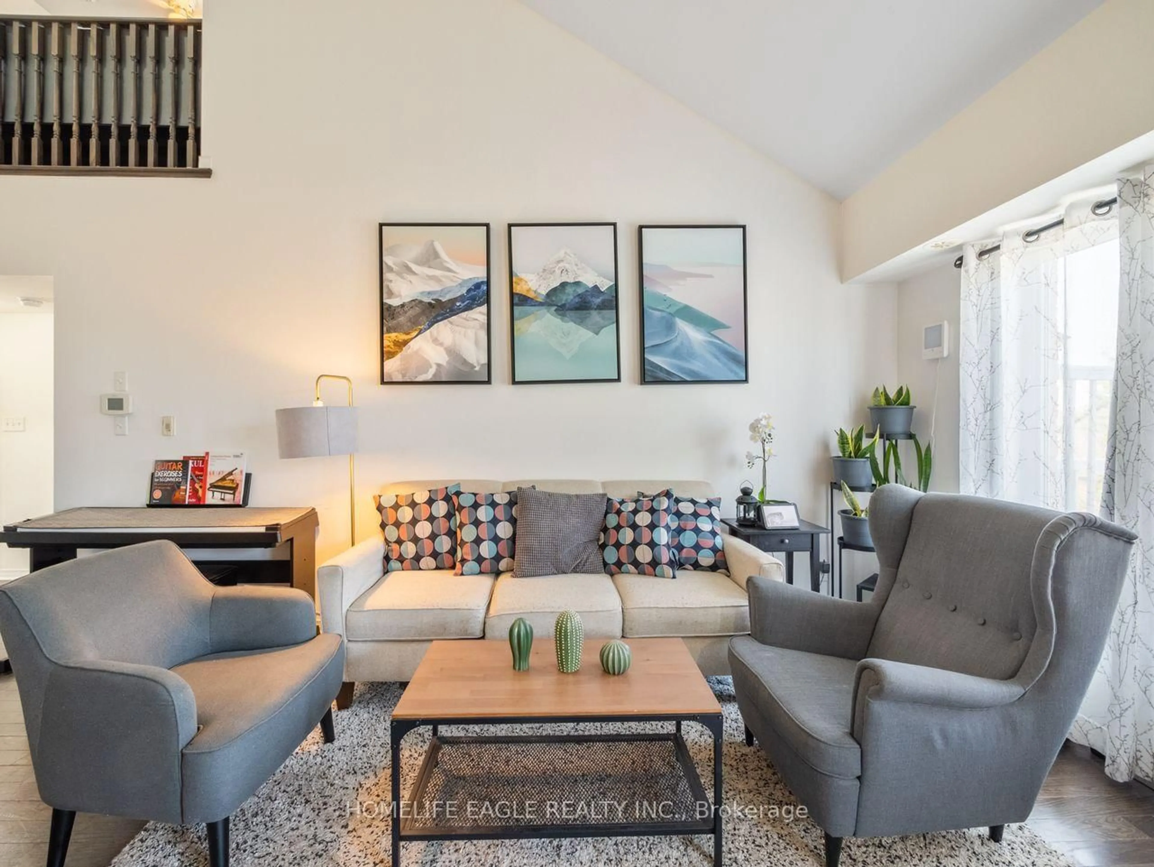 Living room with furniture, unknown for 653 Warden Ave #60, Toronto Ontario M1L 0E7