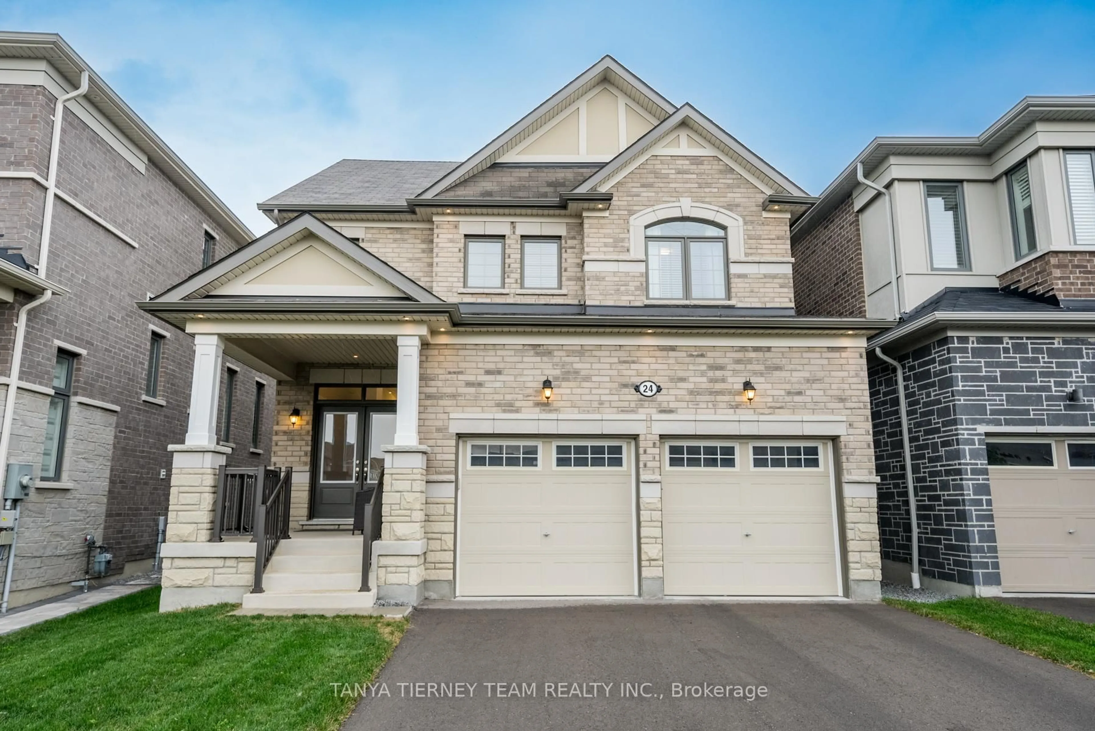 Home with brick exterior material, street for 24 Lockyer Dr, Whitby Ontario L1P 0M1