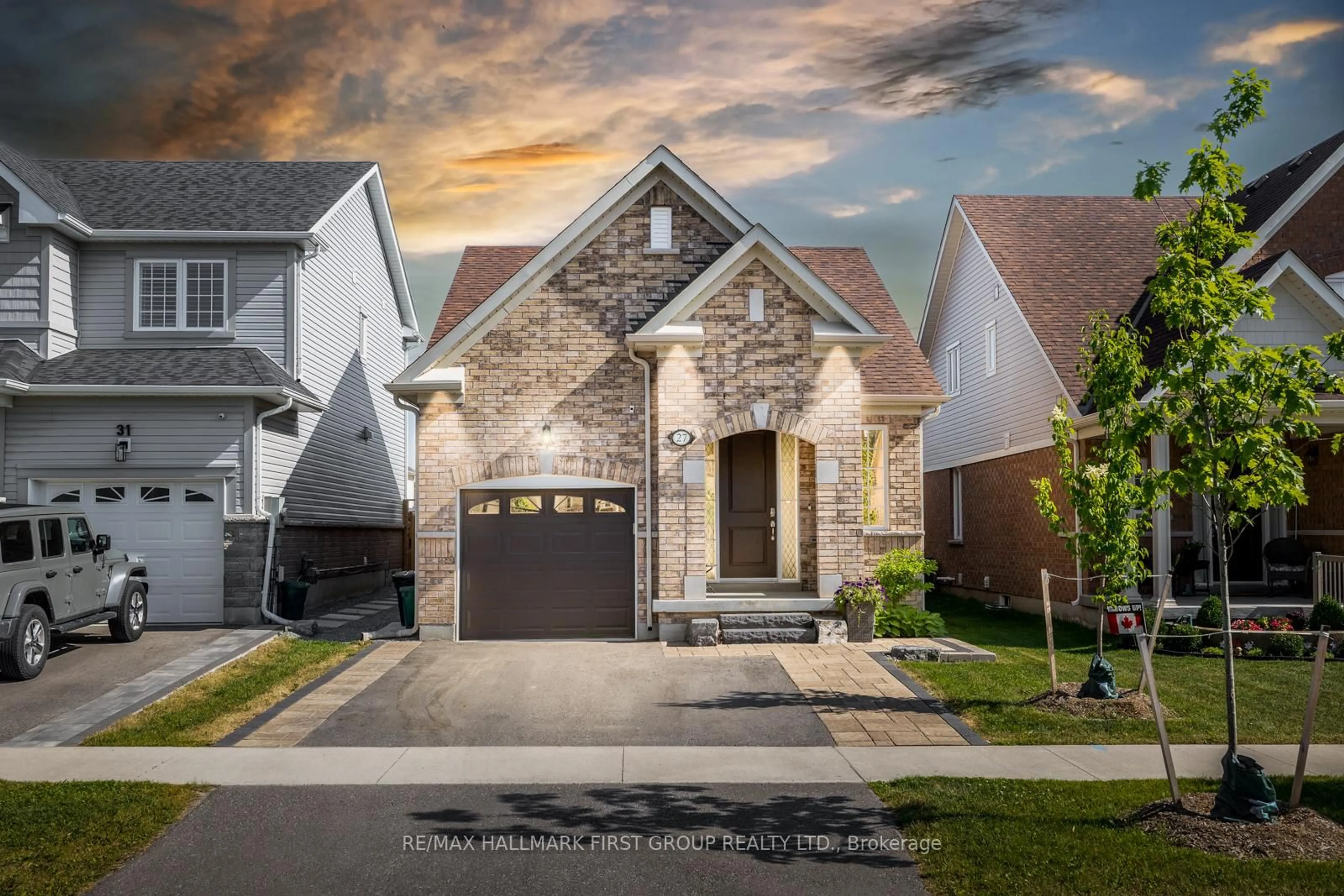Home with brick exterior material, street for 27 Louis Way, Scugog Ontario L9L 0B1