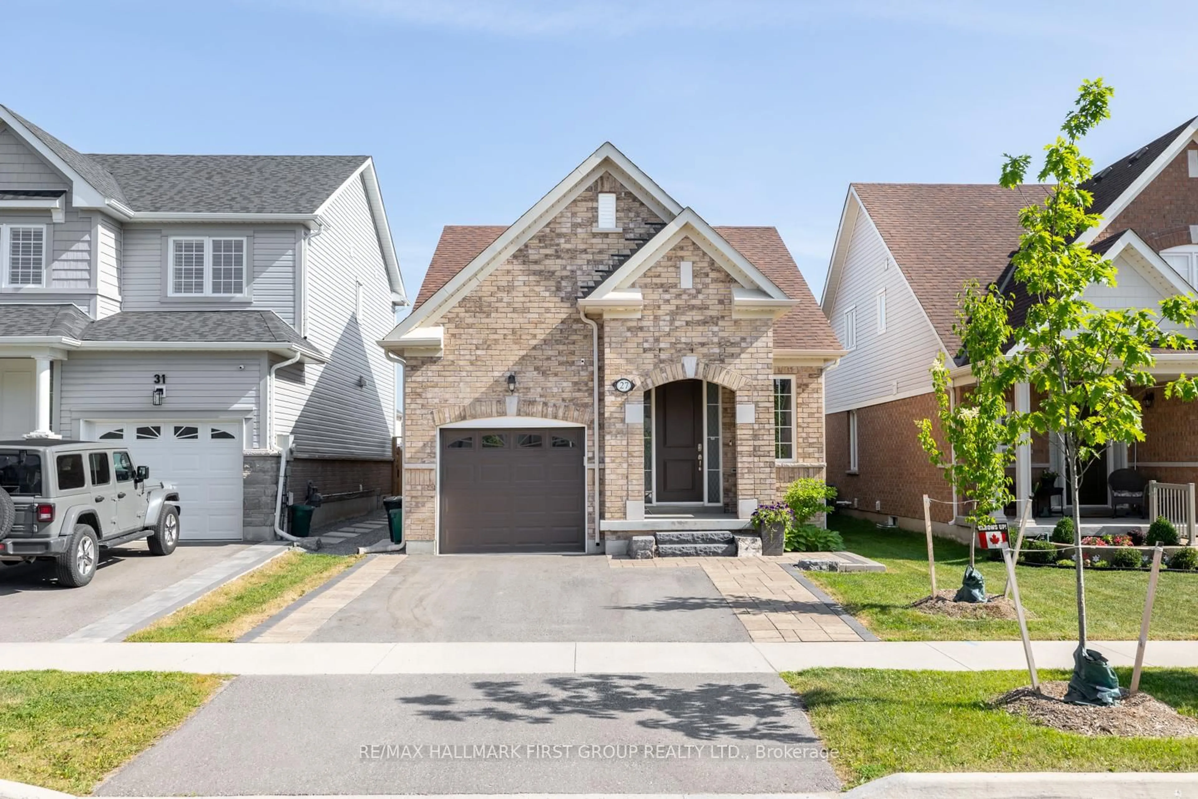 Home with brick exterior material, street for 27 Louis Way, Scugog Ontario L9L 0B1