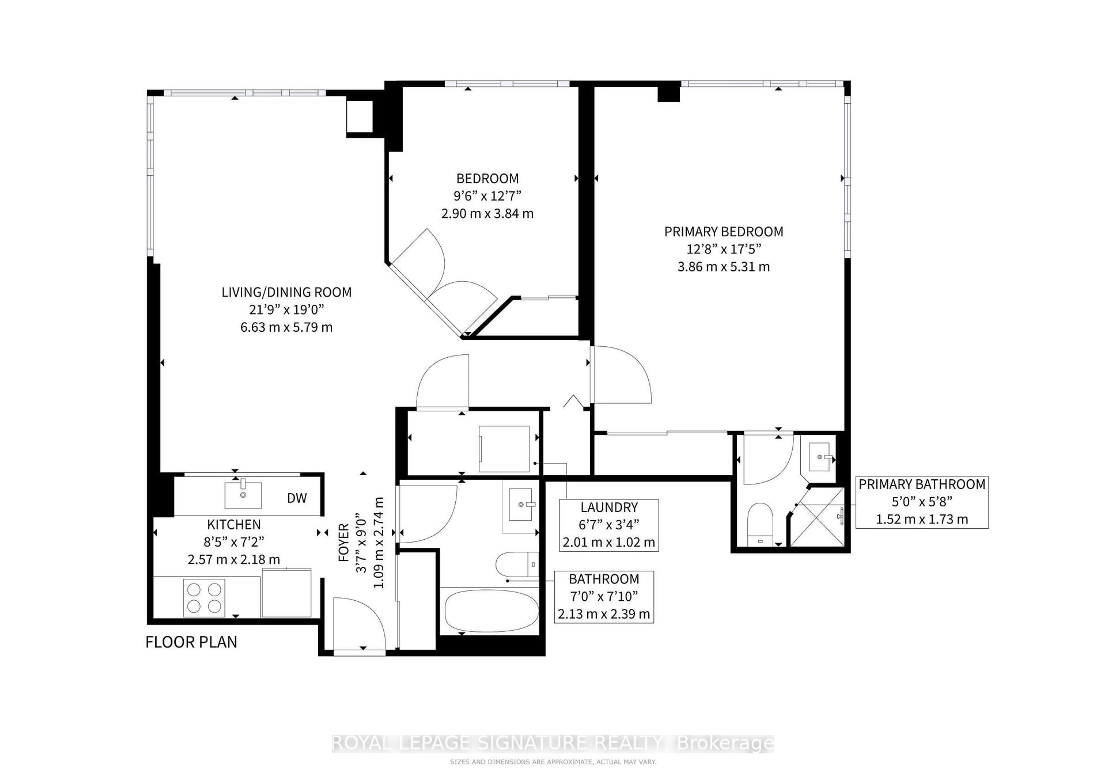 Floor plan for 90 Dale Ave #309, Toronto Ontario M1J 3N4