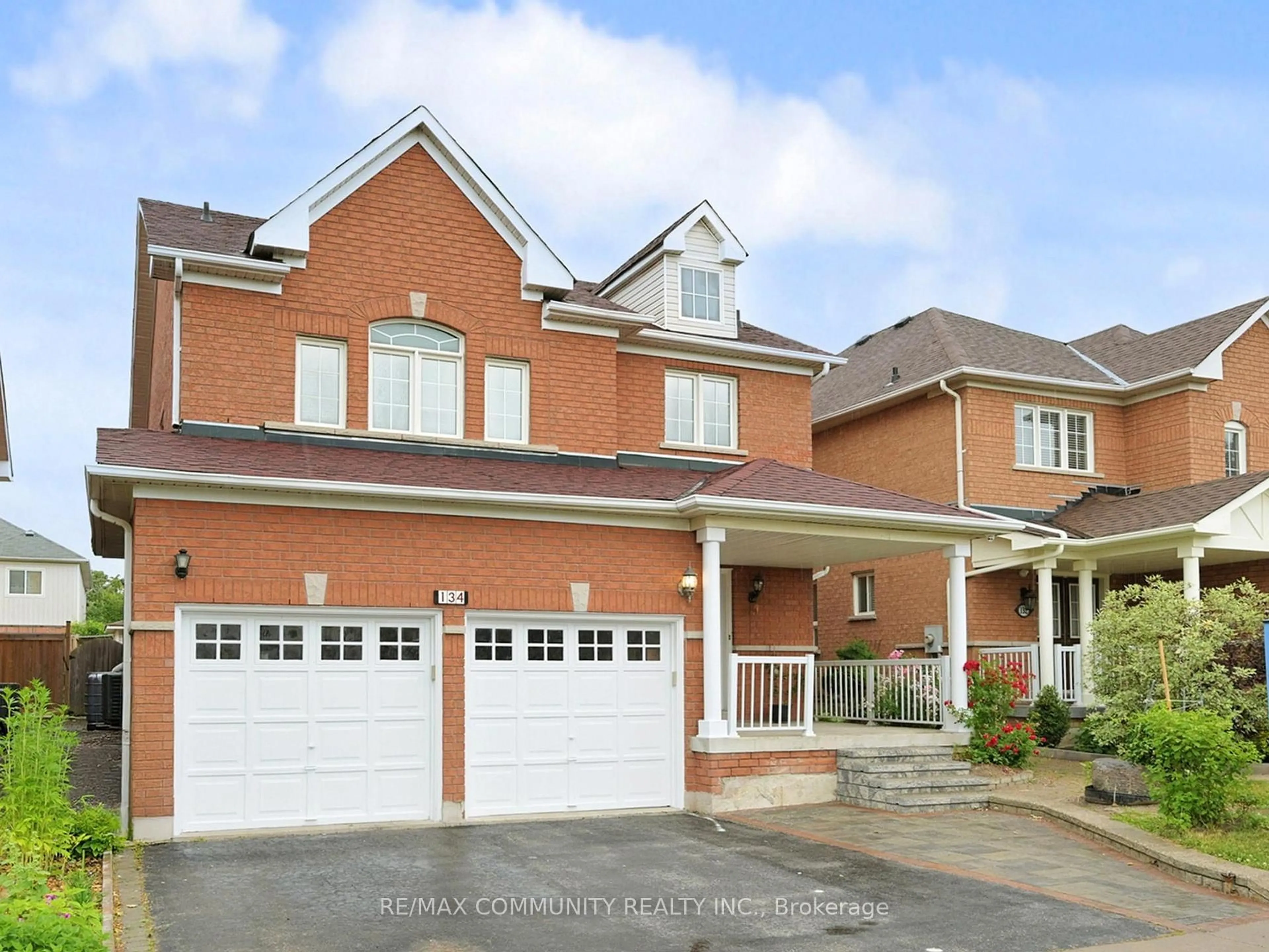 Home with brick exterior material, street for 134 Medland Ave, Whitby Ontario L1P 1W7