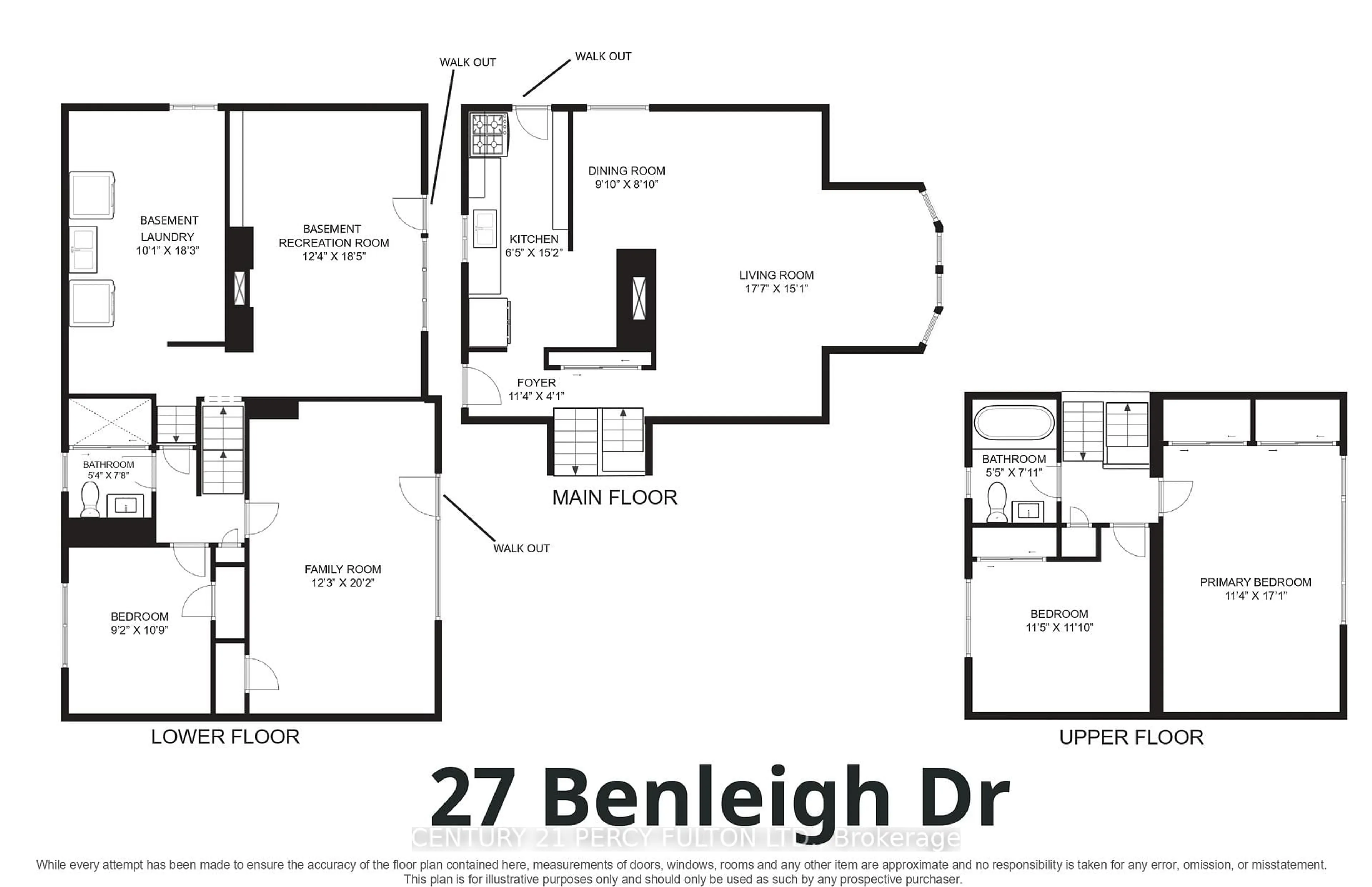 Floor plan for 27 Benleigh Dr, Toronto Ontario M1H 1J1
