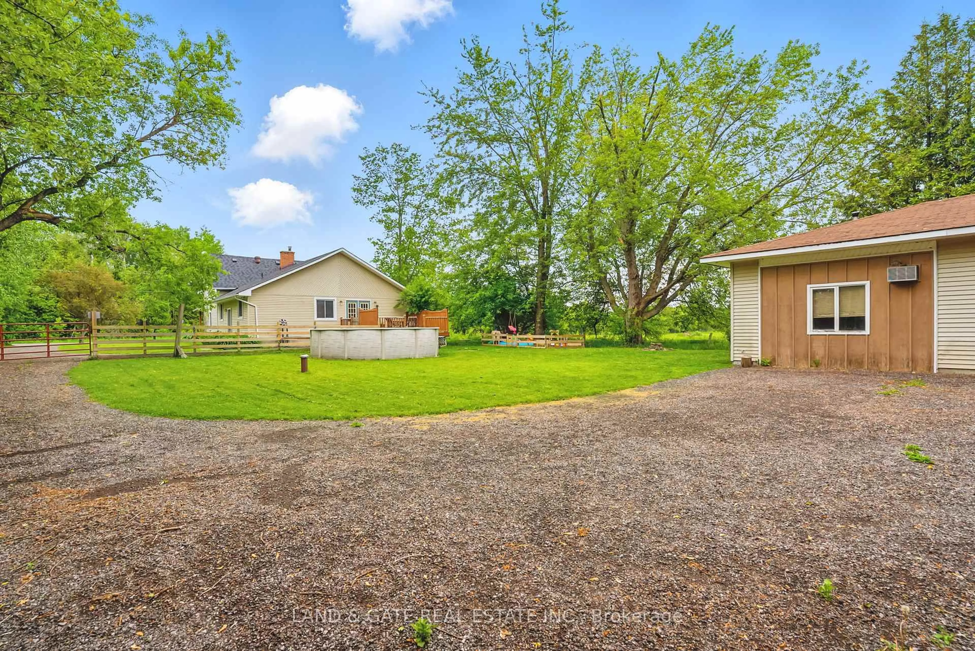 A pic from outside/outdoor area/front of a property/back of a property/a pic from drone, street for 4501 Devitts Rd, Scugog Ontario L0B 1B0