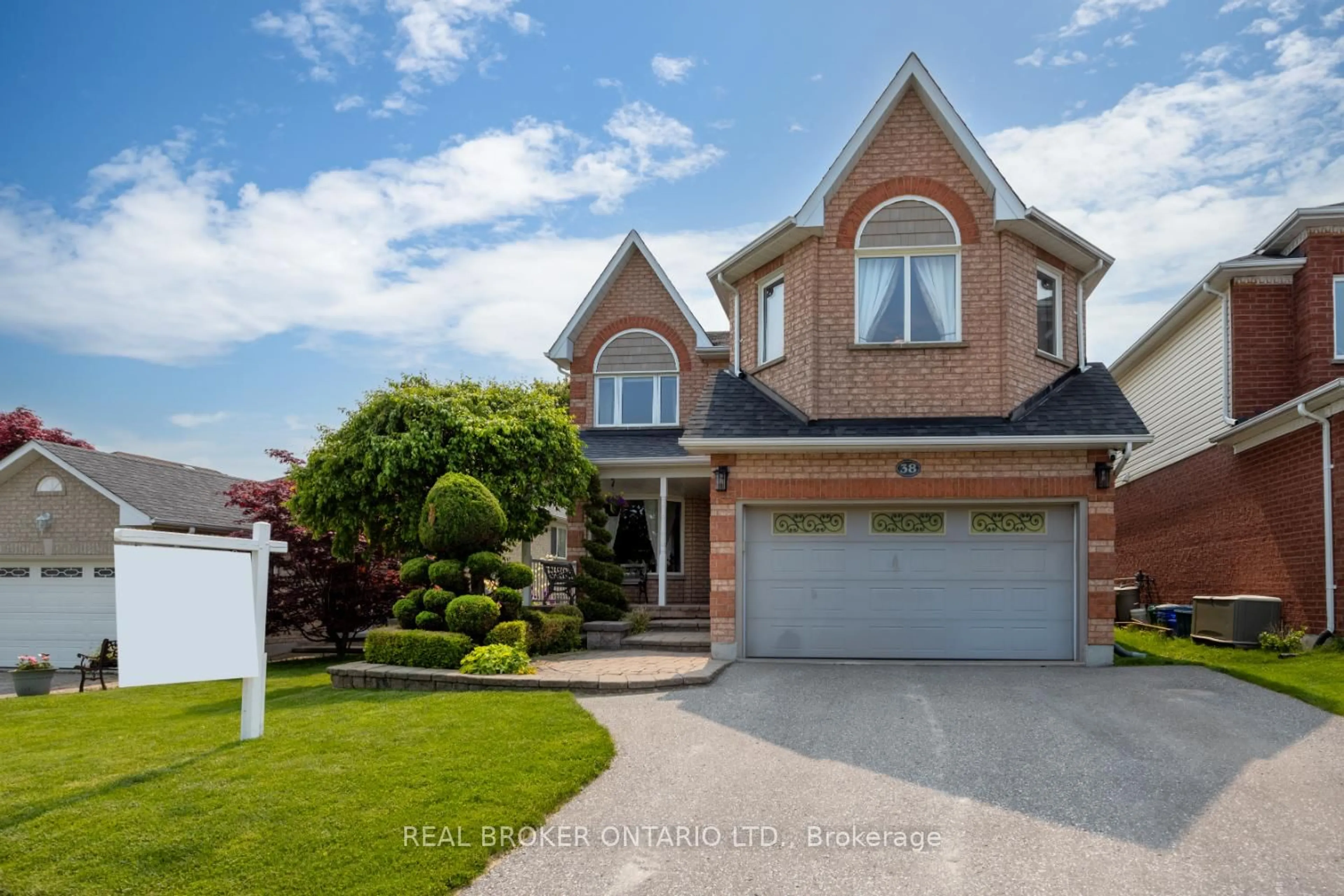 Home with brick exterior material, street for 38 Apple Blossom Blvd, Clarington Ontario L1C 4L9
